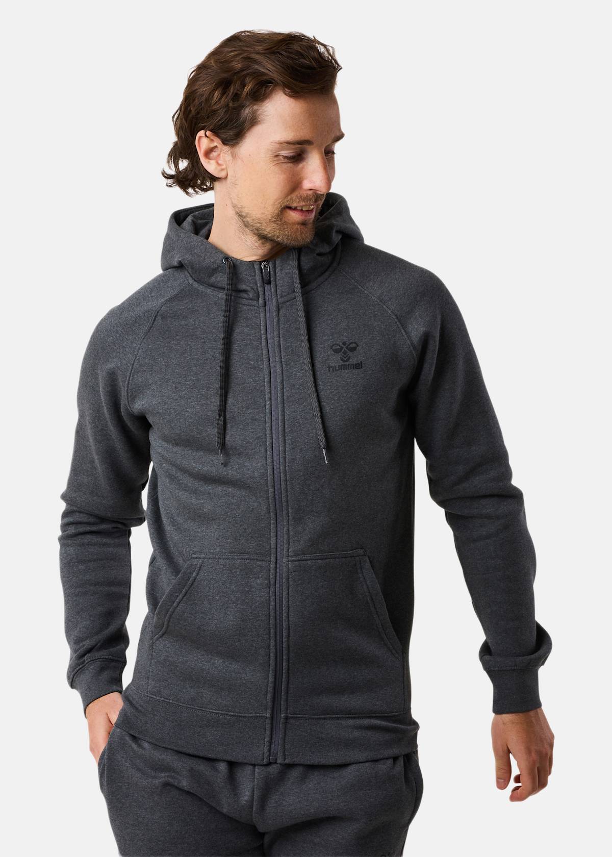 hmlBEE CLASSIC ZIP HOODIE |  - sv-se - herr - klader - trojor - huvtrojor - hoodie | Padelspecialisterna