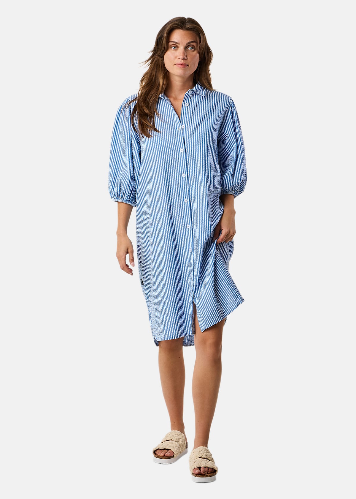 Marina Seersucker Oversized Shirt W |  - sv-se - dam - klader - skjortor-piketrojor - skjortor - langarmade-skjortor | Padelspecialisterna