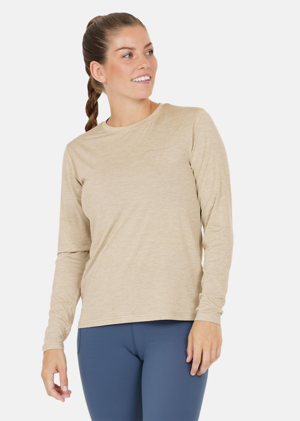 Maje W Melange L/S Tee |  - sv-se - dam - klader - toppar-linnen - t-shirts-friluftsliv-vandring - t-shirts-langarmade | Padelspecialisterna