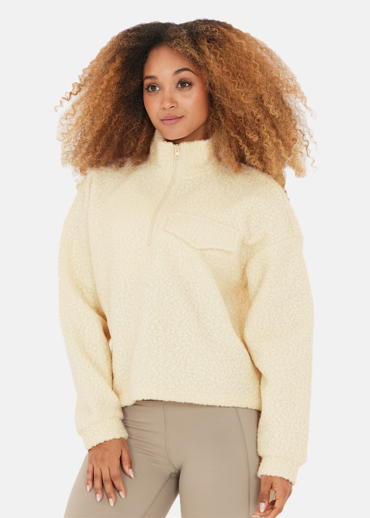 Florrie W Sherpa Half zip |  - sv-se - dam - klader - trojor - sweatshirts | Padelspecialisterna