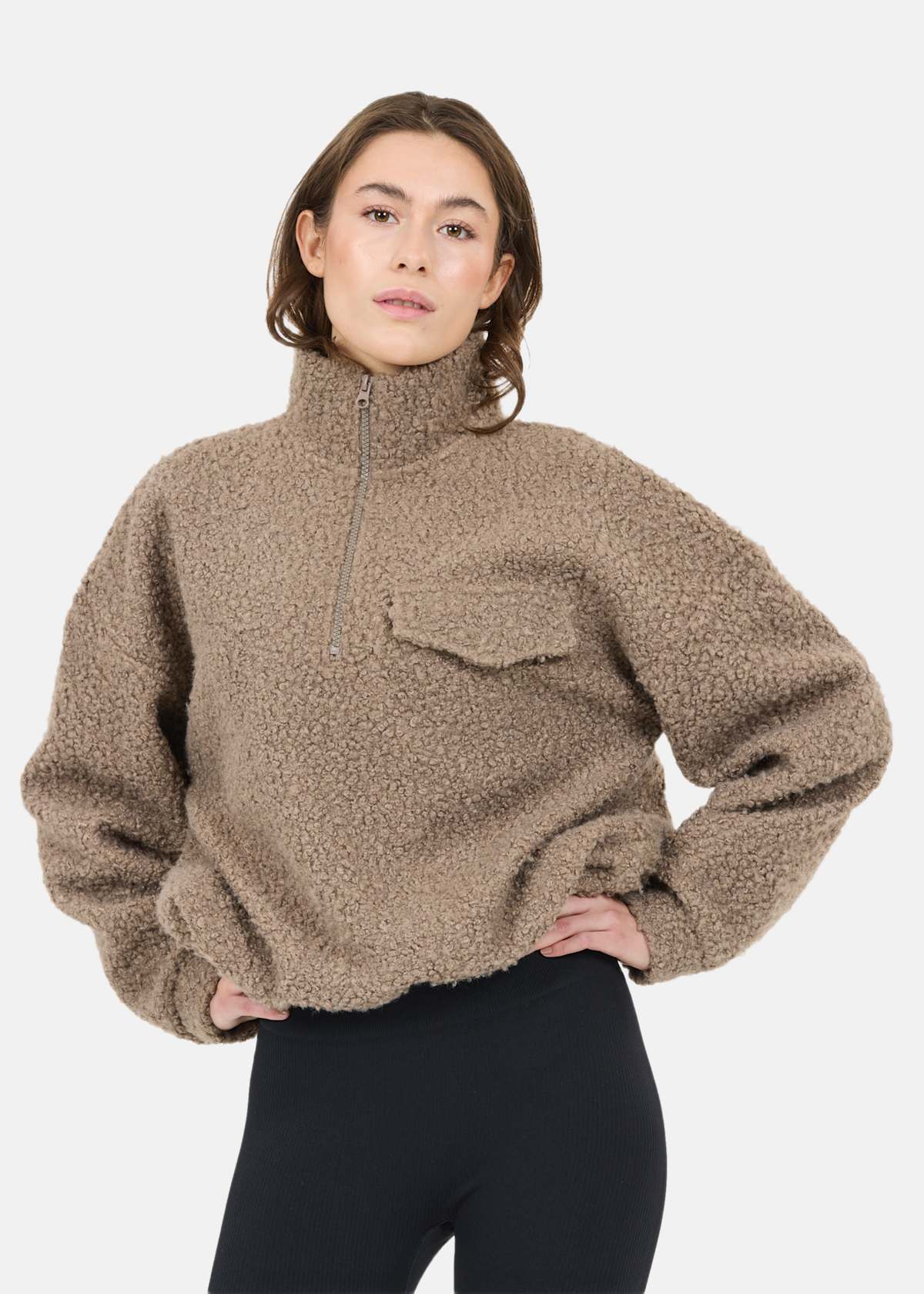 Florrie W Sherpa Half zip |  - sv-se - dam - klader - trojor - sweatshirts | Padelspecialisterna