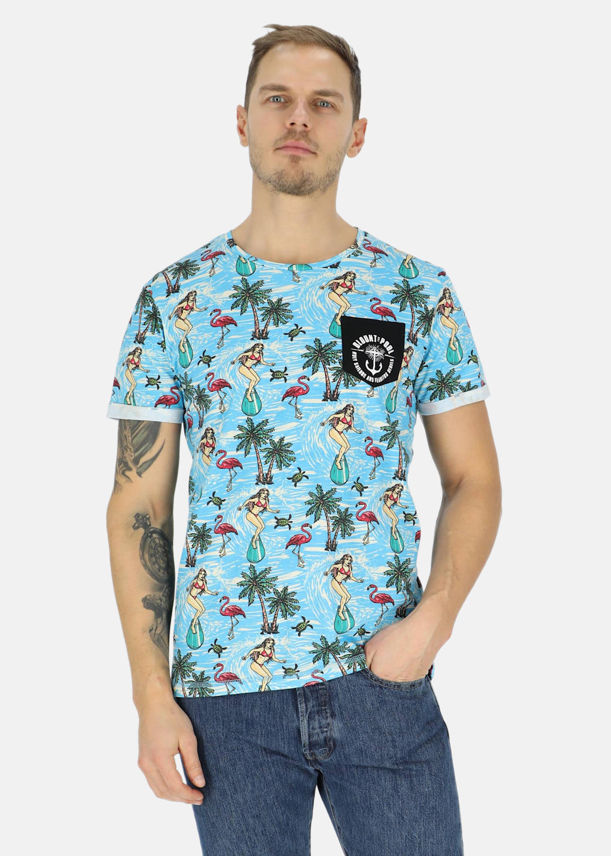Tropical Pocket Tee |  - sv-se - herr - klader - t-shirts-linnen - t-shirt-vardag-sport - kortarmad-t-shirt-vardag-sport | Padelspecialisterna