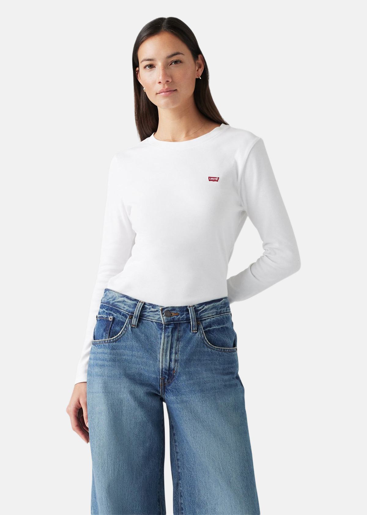 ESSENTIAL HM LS TEE WHITE + |  - sv-se - dam - klader - toppar-linnen - t-shirts-friluftsliv-vandring - t-shirts-langarmade | Padelspecialisterna