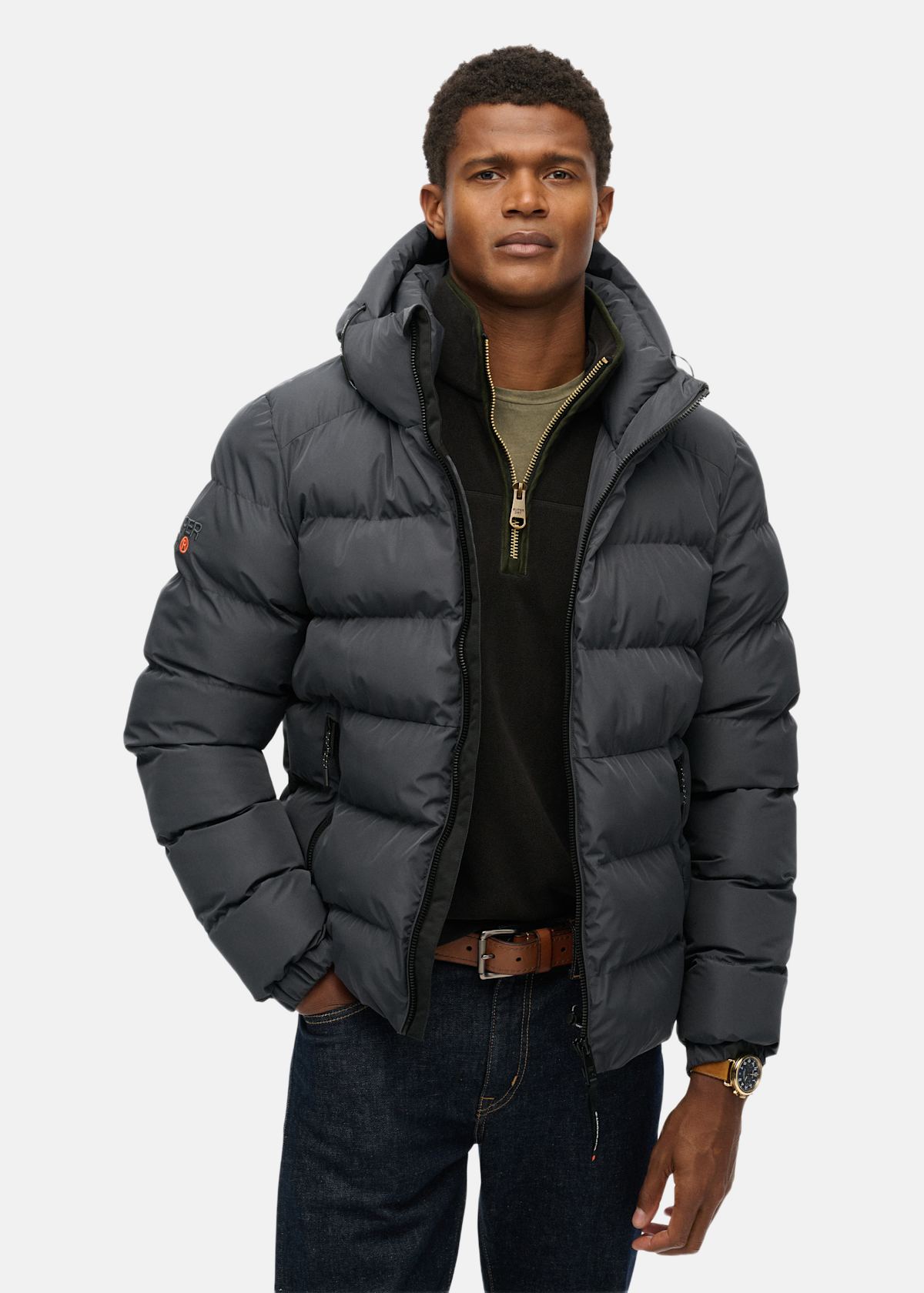 HOODED SPORTS PUFFER JACKET |  - sv-se - herr - klader - jackor - vardags-modejackor - vardagsjackor | Padelspecialisterna