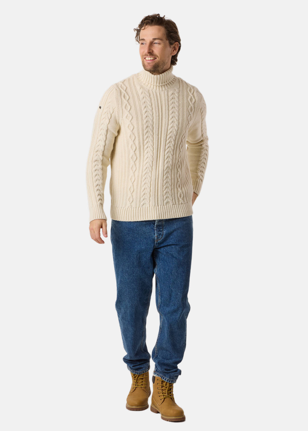 JACOB CABLE ROLL NECK JUMPER |  - sv-se - herr - klader - trojor - sweatshirts | Padelspecialisterna