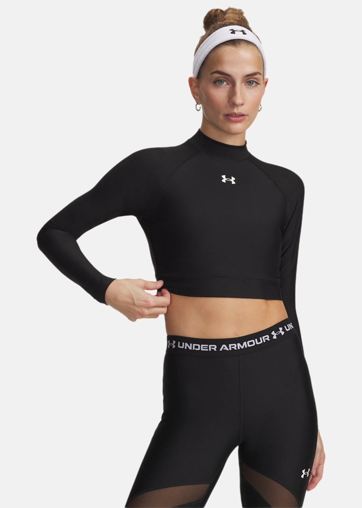 HeatGear Crop Mock LS |  - sv-se - dam - klader - toppar-linnen - t-shirts-friluftsliv-vandring - t-shirts-langarmade | Padelspecialisterna