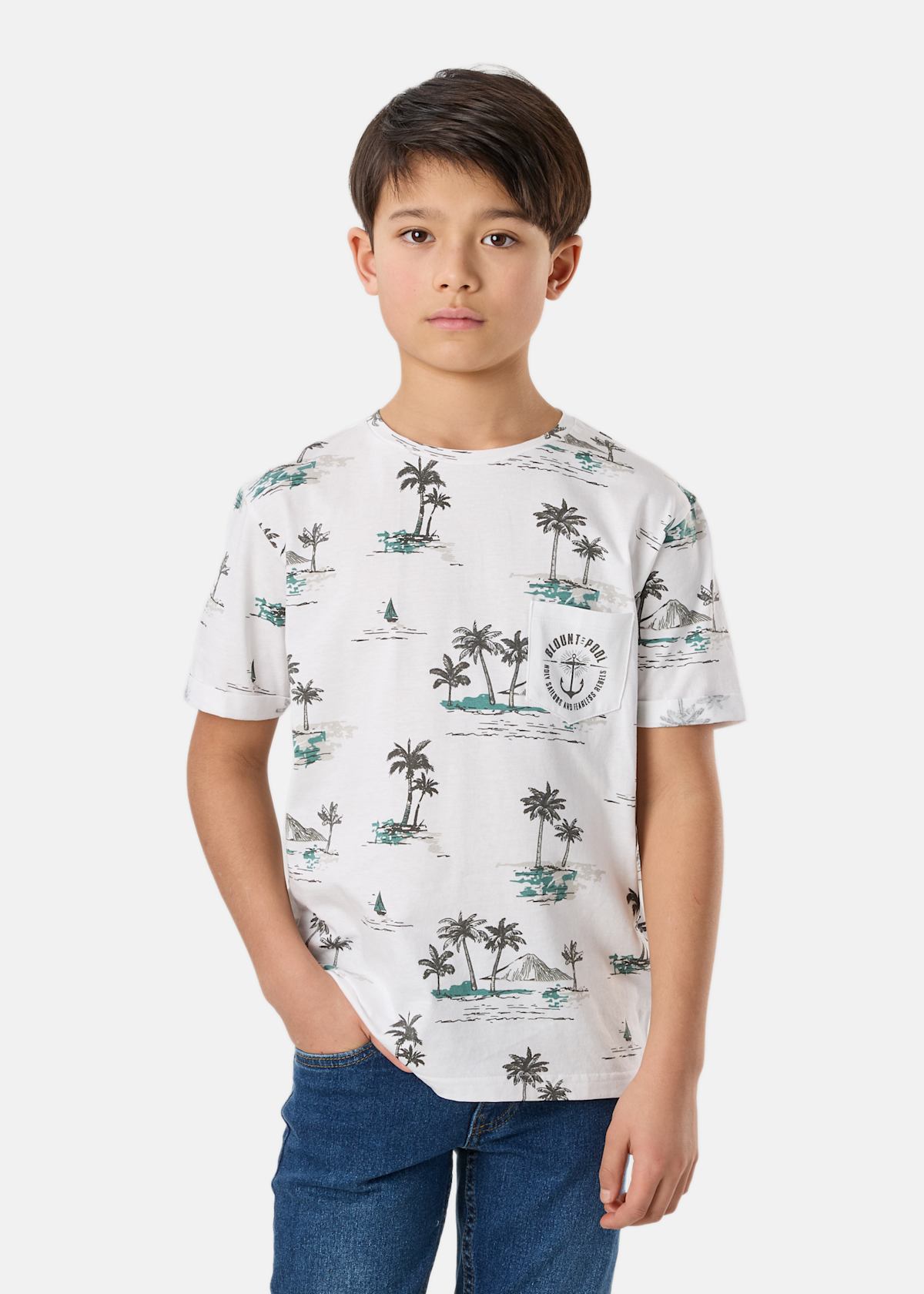 Tropical Pocket Tee JR |  - sv-se - barn - klader - t-shirts-linnen - t-shirt-sport-fritid - t-shirt-sport-fritid-kortarmad | Padelspecialisterna