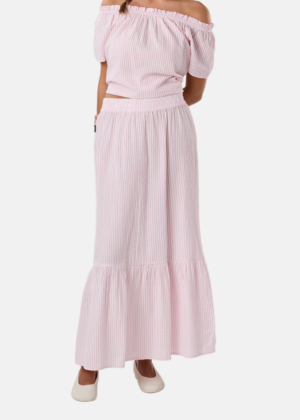 Marina Seersucker Long Skirt W |  - sv-se - dam - klader - kjolar-klanningar - kjol - vardags-modekjolar - bomullskjolar | Padelspecialisterna