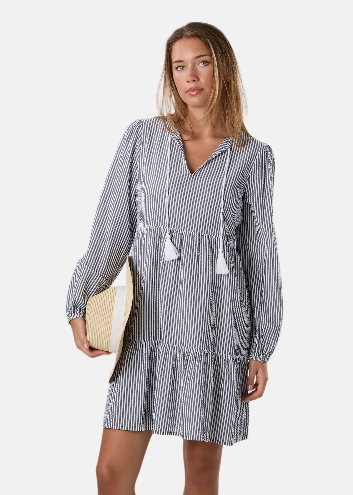 Marina Seersucker Tunic Dress W |  - sv-se - dam - klader - kjolar-klanningar - klanningar | Padelspecialisterna