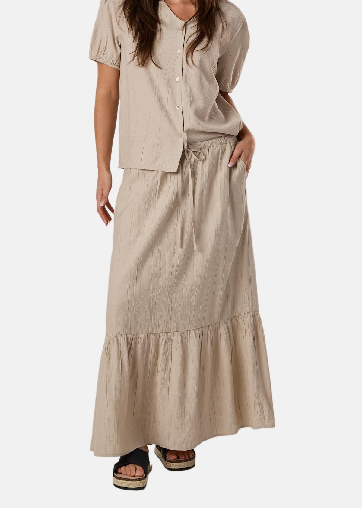 Savannah Crinkle Long Skirt W |  - sv-se - dam - klader - kjolar-klanningar - kjol - vardags-modekjolar - bomullskjolar | Padelspecialisterna