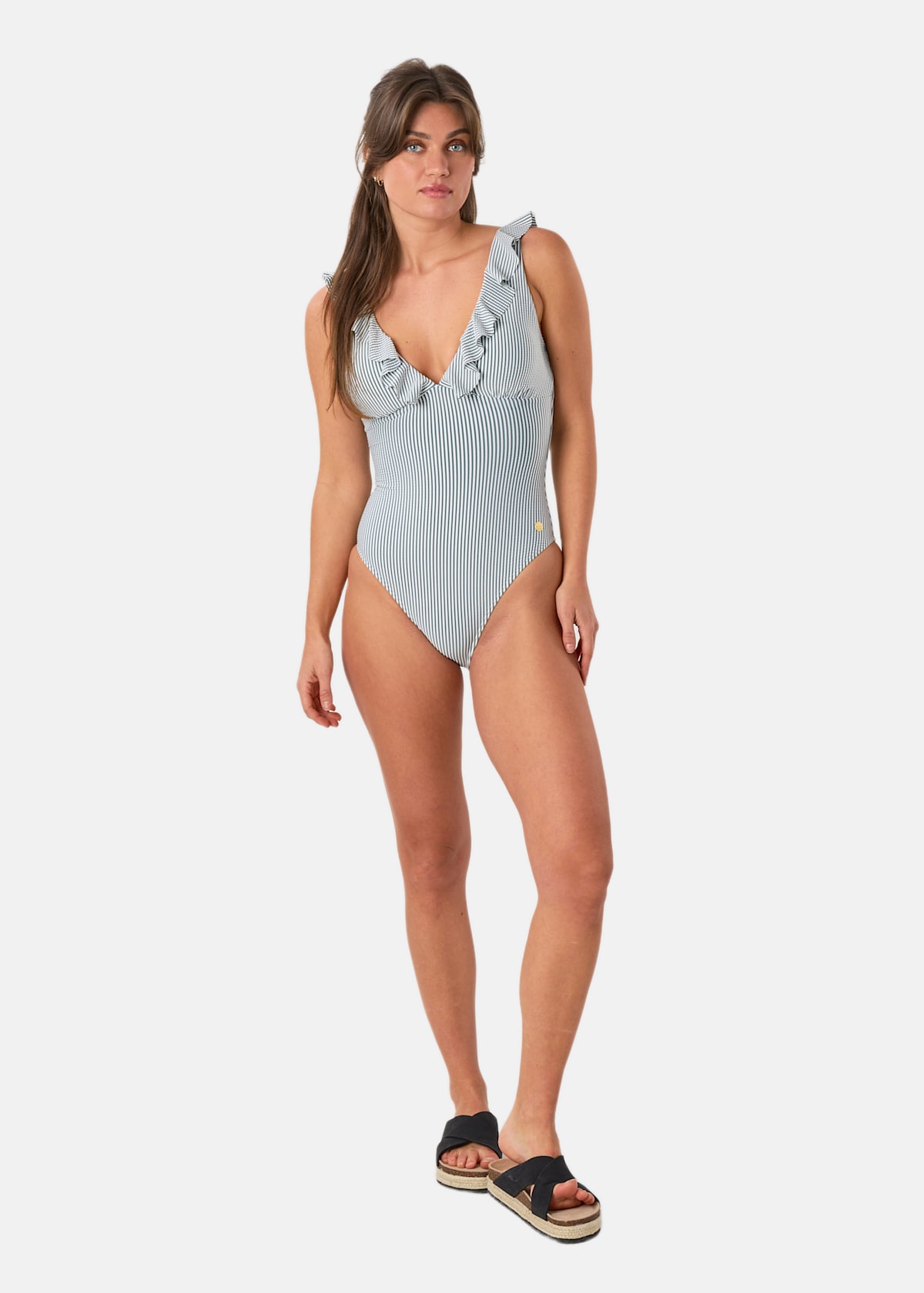 Seersucker Swimsuit W |  - sv-se - dam - klader - badklader - baddrakter | Padelspecialisterna