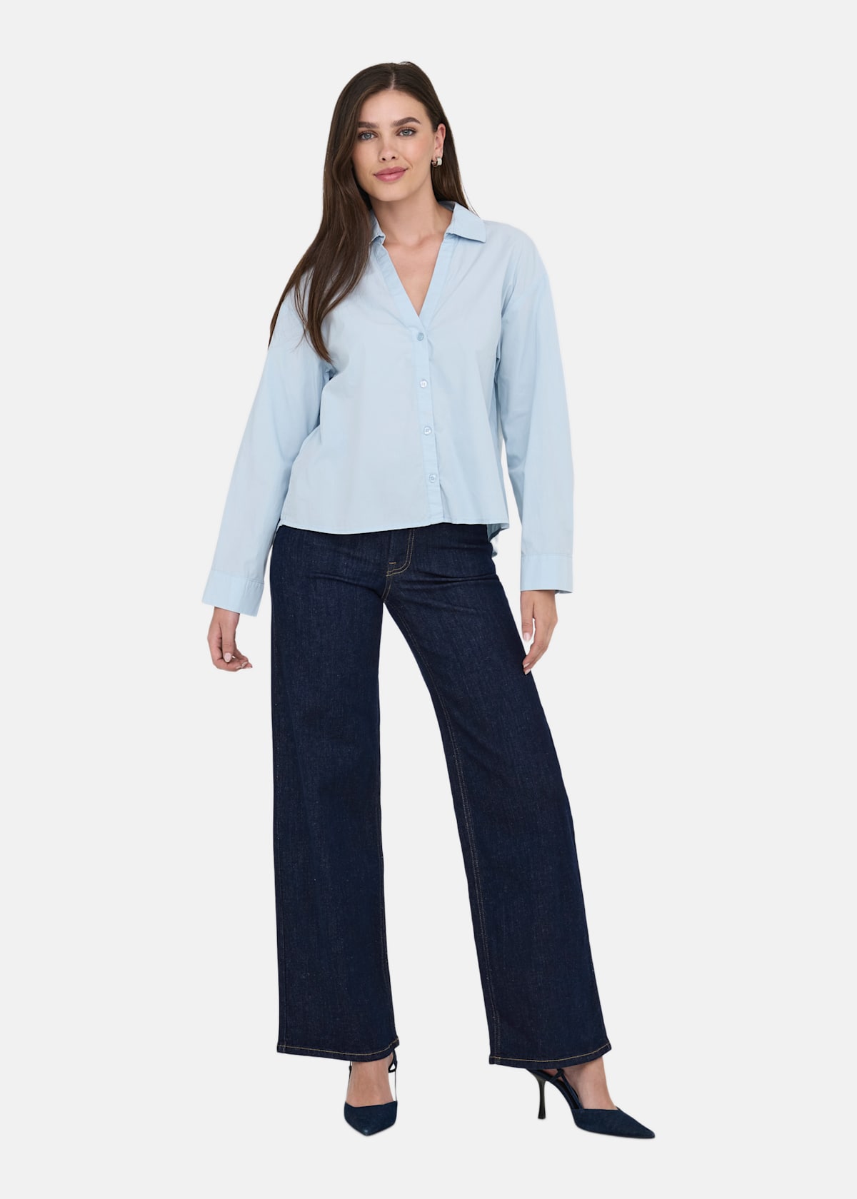 JDYFELINA-FINA HW WIDE RINSE J |  - sv-se - dam - klader - byxor - vardagsbyxor-jeans - jeans | Padelspecialisterna