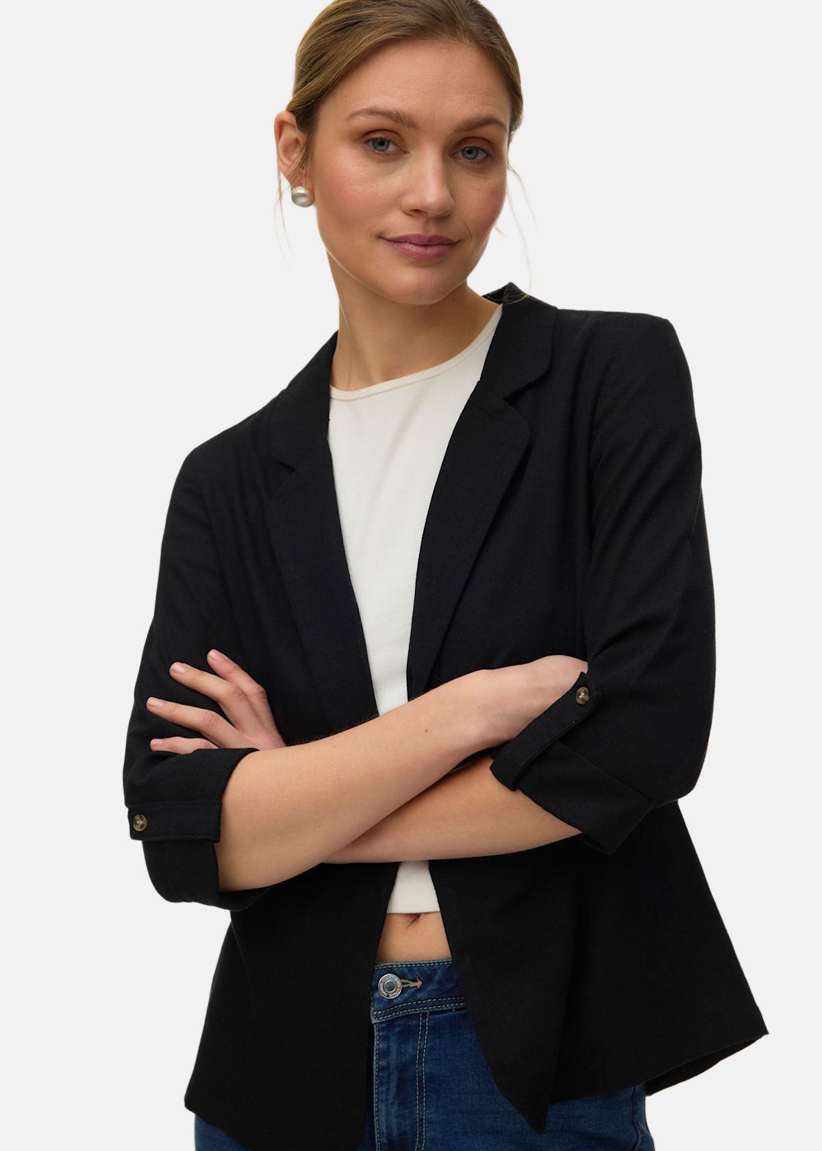 VMJESMILO 3/4 LOOSE BLAZER WVN |  - sv-se - dam - klader - trojor - stickade-trojor | Padelspecialisterna