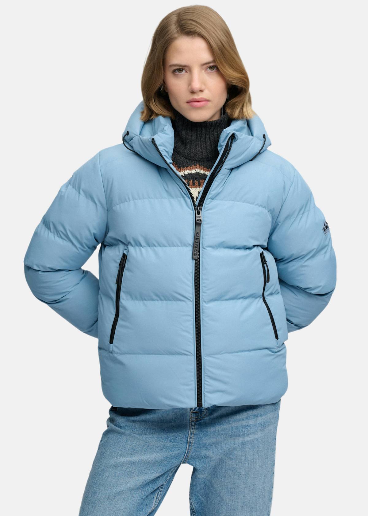 HOODED SPORTS PUFFER JACKET