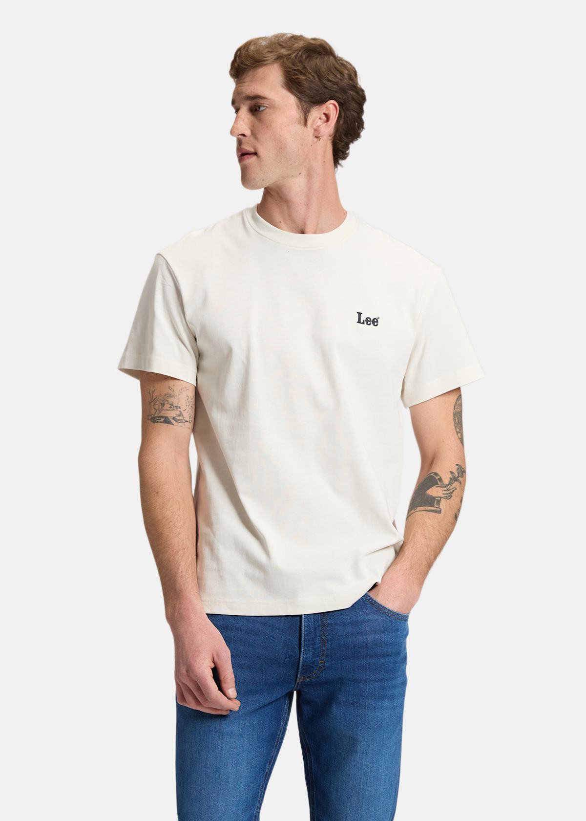 SS_SMALL_LOGO_TEE ECRU