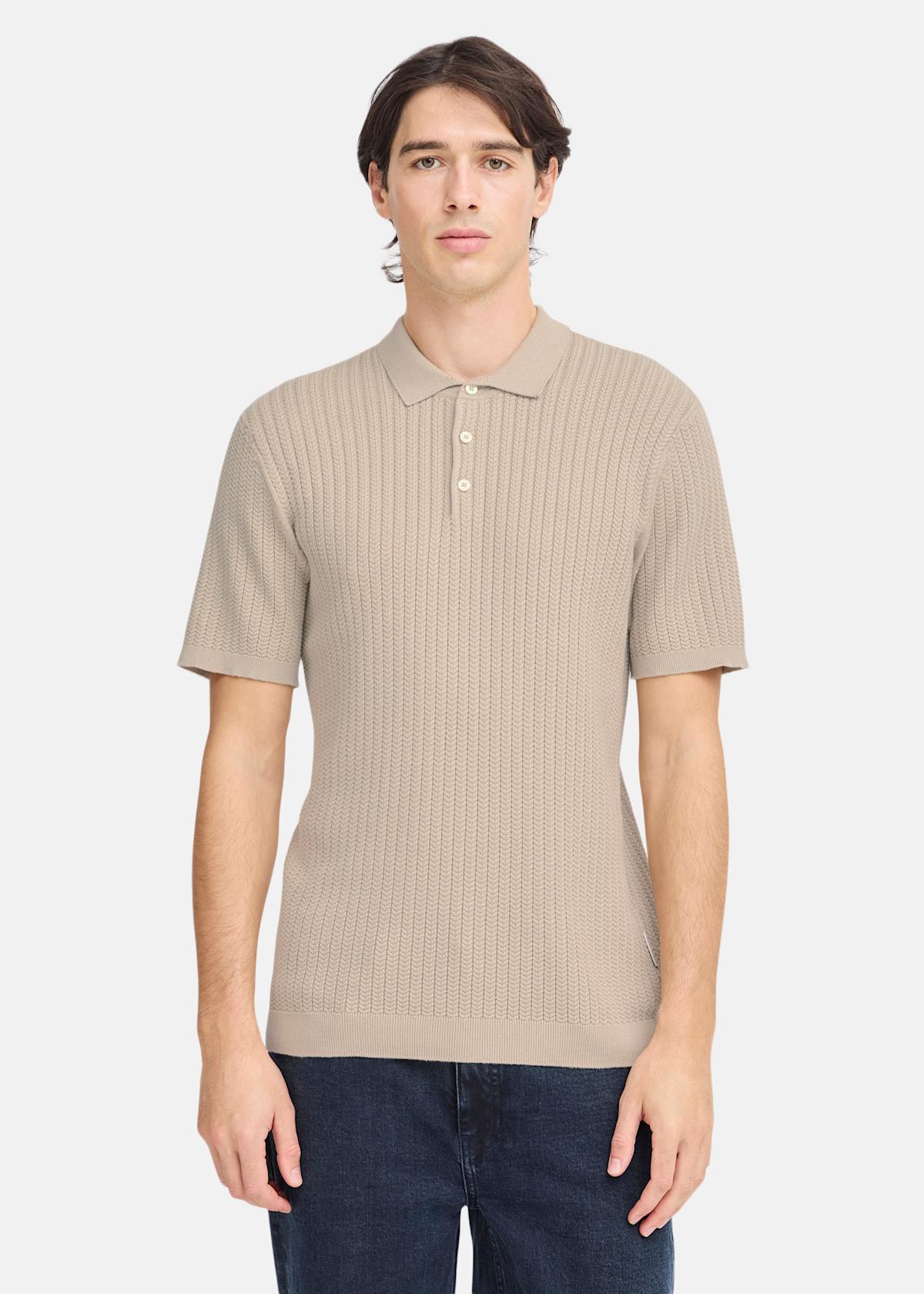 CFKARL structured knit polo |  - sv-se - herr - klader - skjortor-piketrojor - skjortor - kortarmade-skjortor | Padelspecialisterna