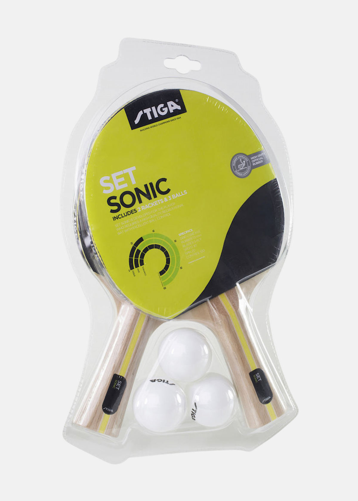 Set Sonic 2 Rack + 3 Bollar |  - sv-se - dam - utrustning - racketsport - rackets - bordtennisracket | Padelspecialisterna