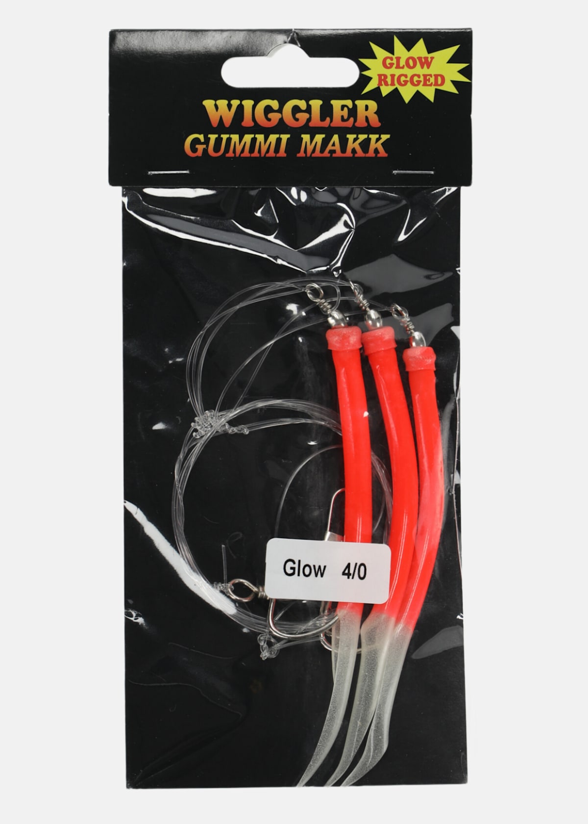 Gummi Makk Röd/Lys Rigged #4/0 |  - sv-se - dam - utrustning - fiske - fiskedrag-tafsar - havsfiskbeten | Padelspecialisterna