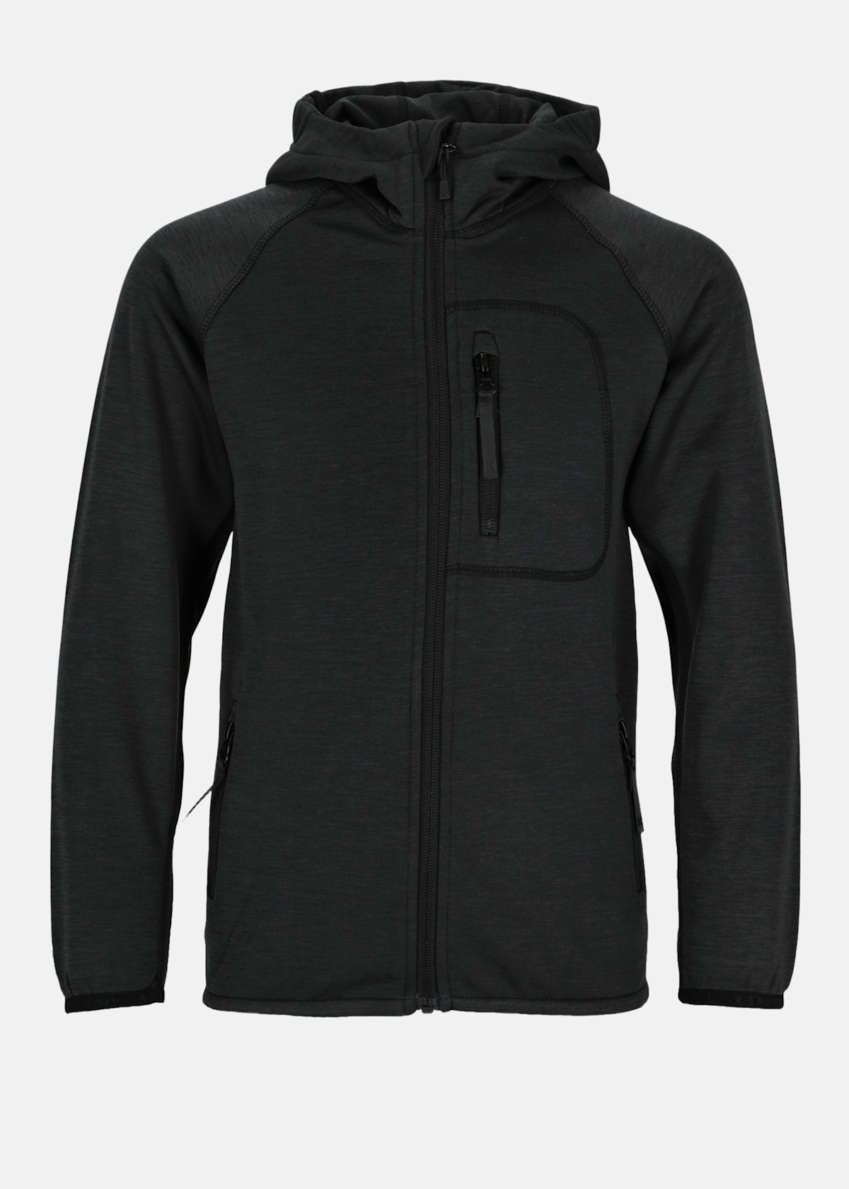 Colorado Stretch Melange Hood JR |  - sv-se - barn - klader - trojor - fleecetrojor-fleecejackor - fleecetrojor-hel-dragkedja | Padelspecialisterna