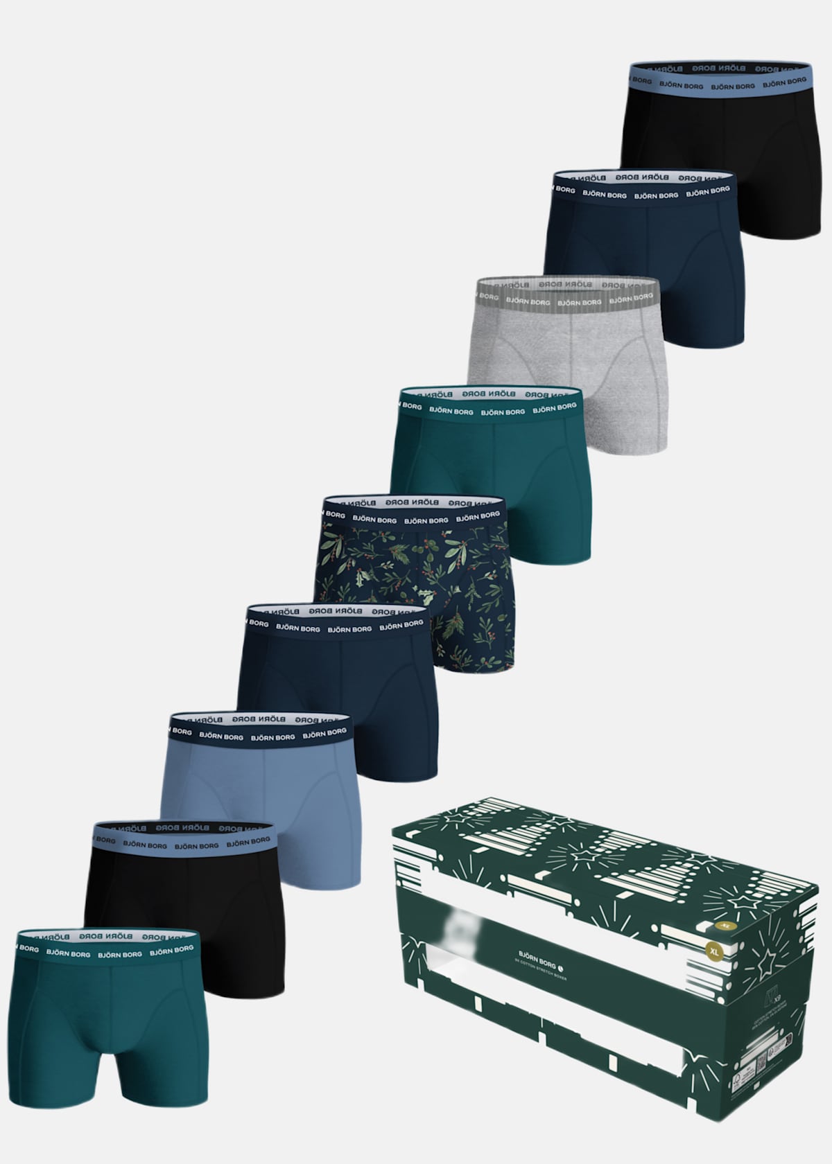 COTTON STRETCH BOXER 9p |  - sv-se - herr - klader - underklader - kalsonger - boxers | Padelspecialisterna