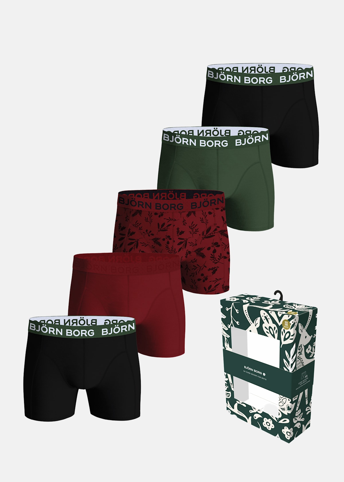 CORE BOXER 5p |  - sv-se - barn - klader - underklader - kalsonger | Padelspecialisterna