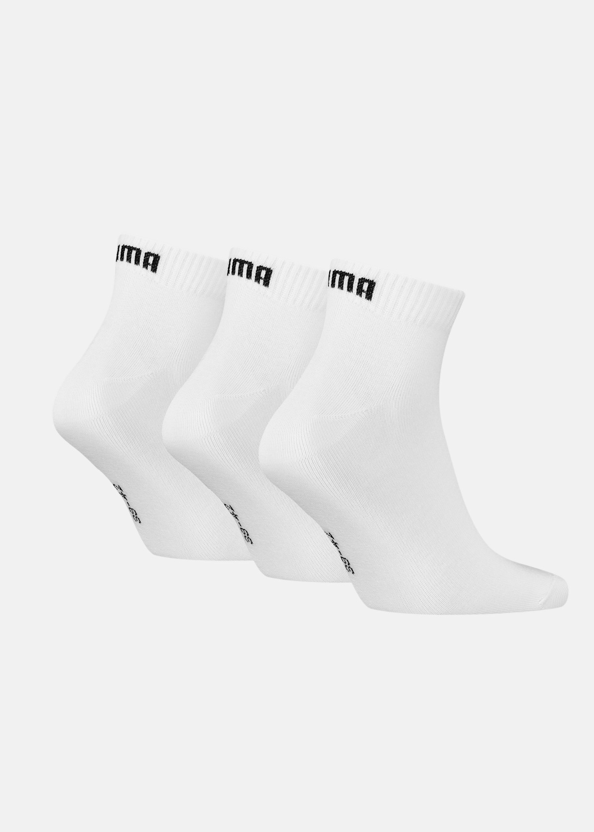 Alternativ bild 1 för Puma Strumpor 3P Quarter Socks Vit Strl 35/38