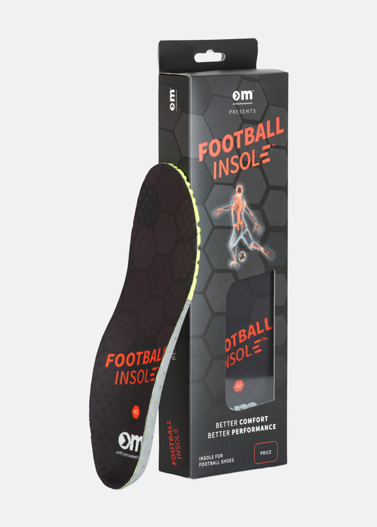 Football Insole, innersåle BLACK
