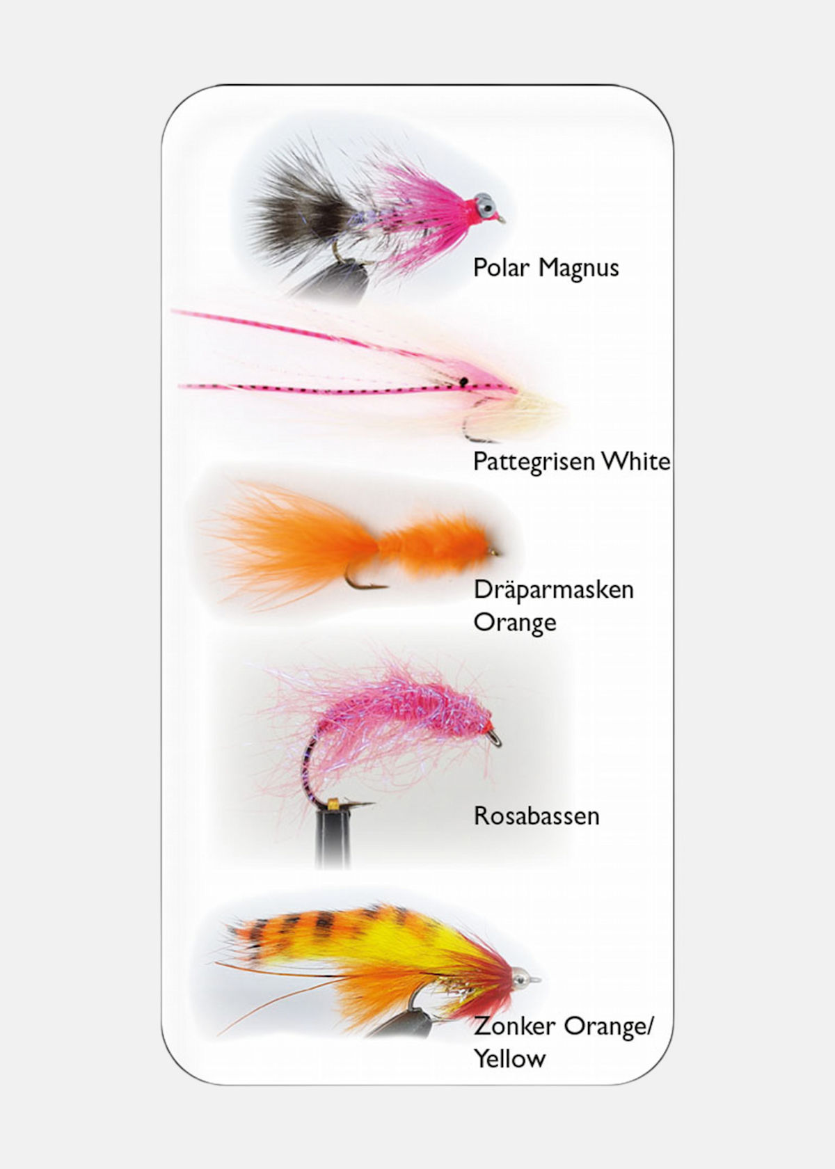 Flugkollektion Havsöring Vinte |  - sv-se - dam - utrustning - fiske - fiskedrag-tafsar - flugor-spinnflugor | Padelspecialisterna