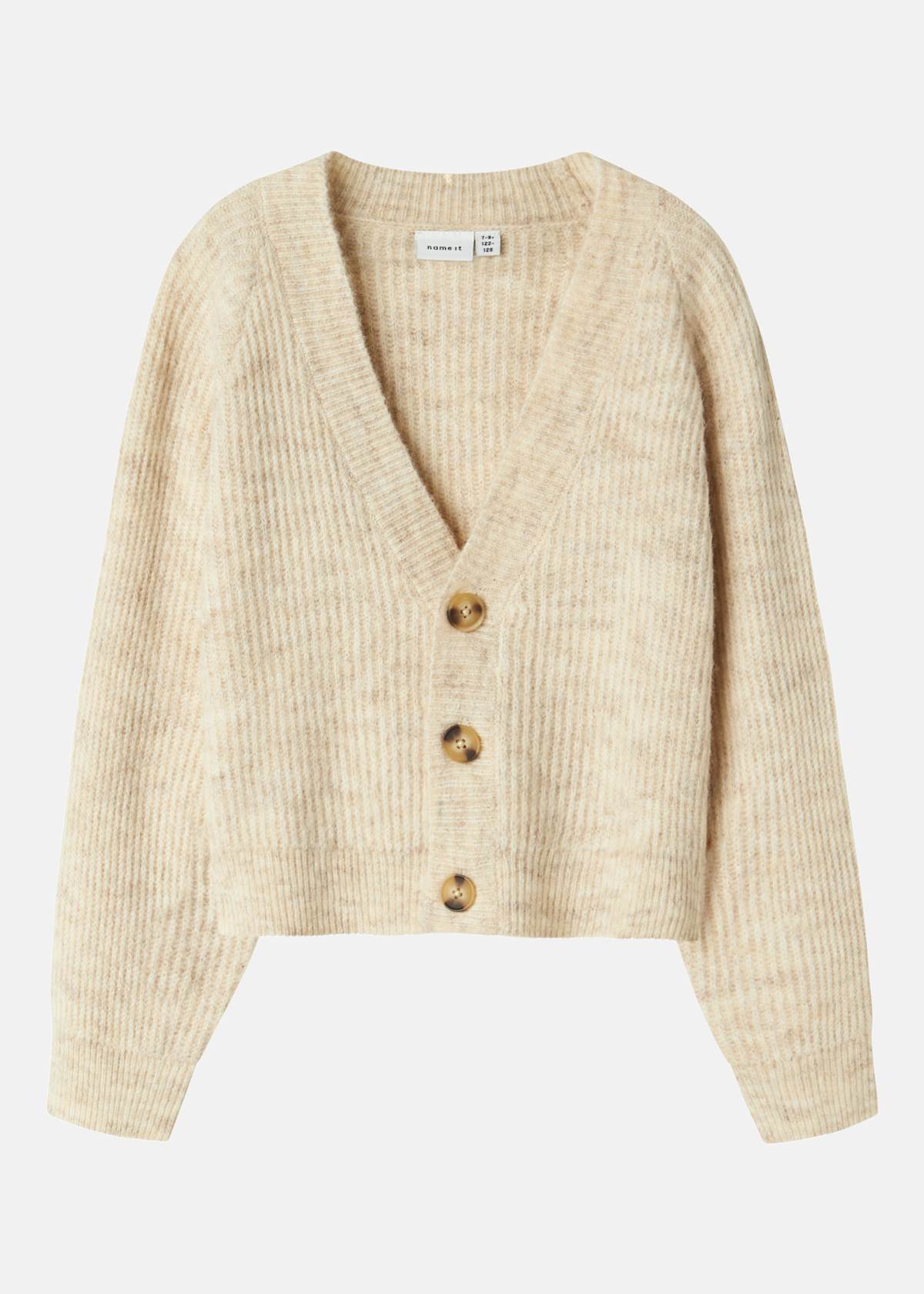 NKFHOLLY BOXY SHORT KNIT CARD |  - sv-se - barn - klader - trojor - stickade-trojor | Padelspecialisterna