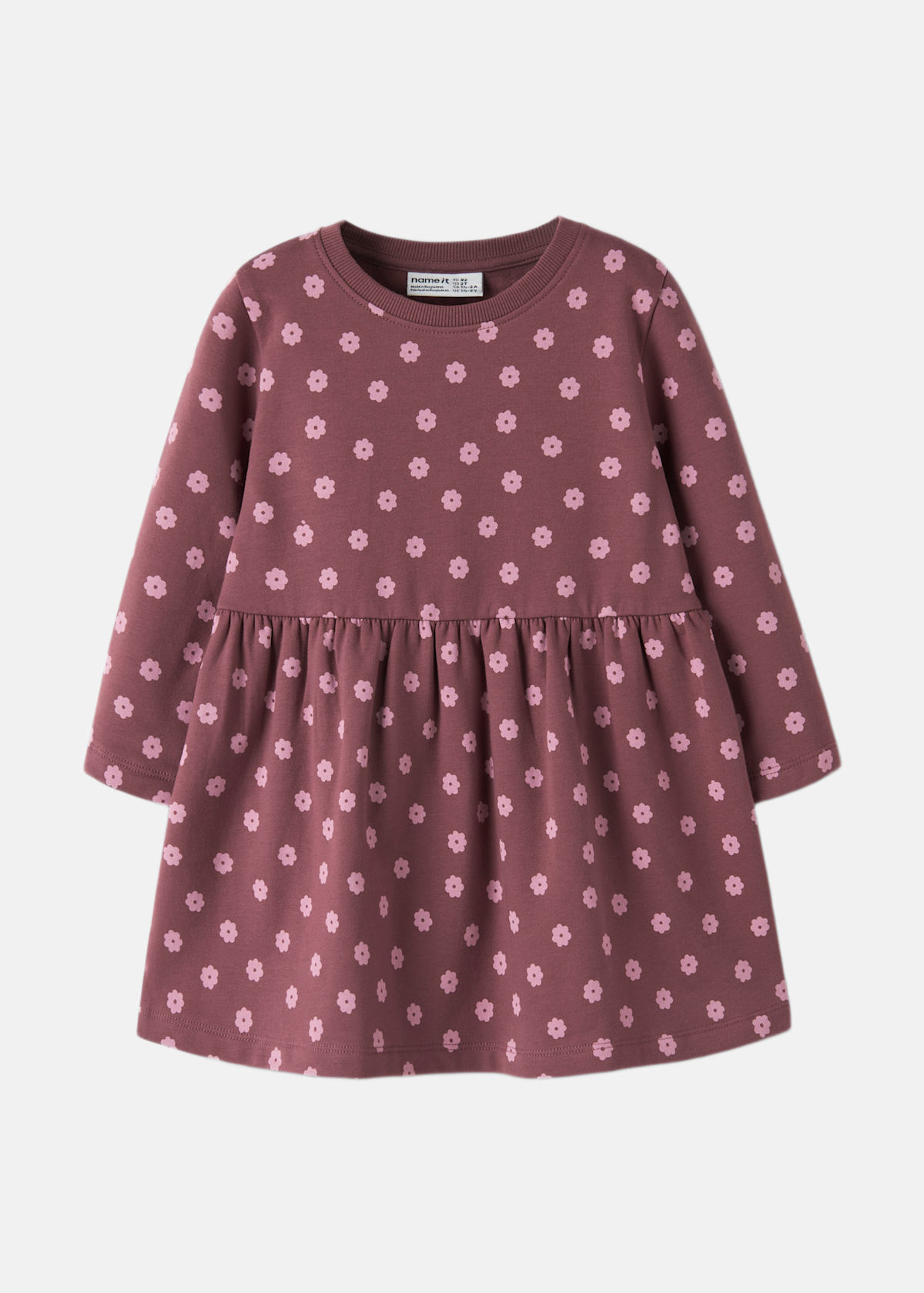 NMFDAVINA LS SWEAT BRU DRESS N