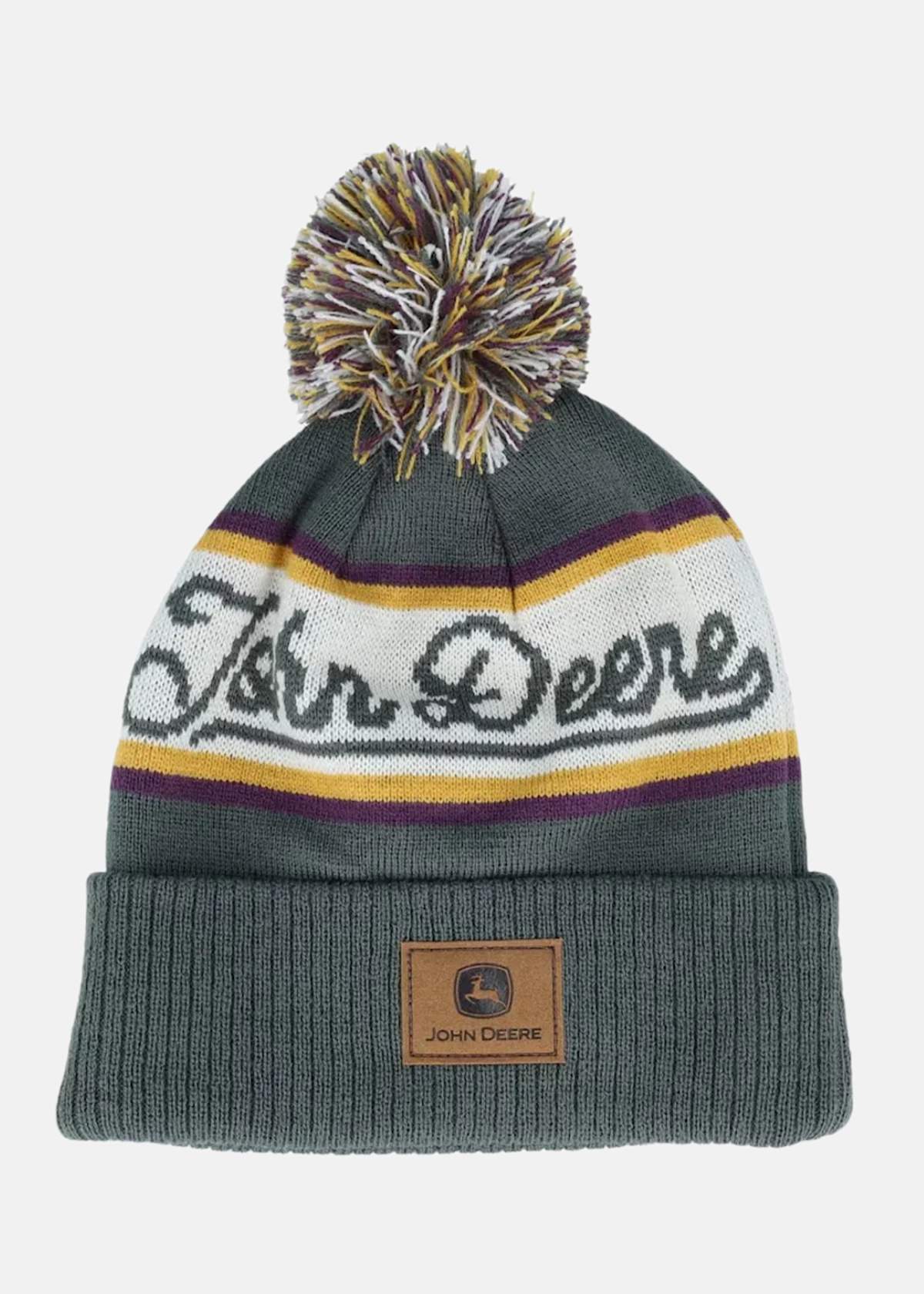 Beanie Sage/Ivory/Purple John