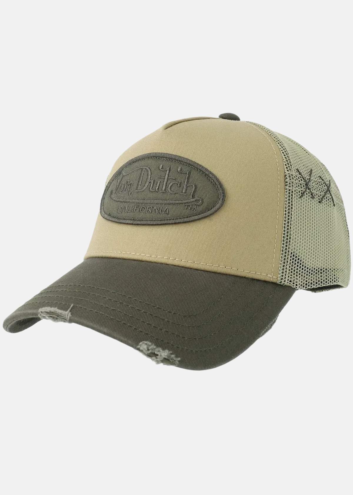 Oval Patch Trucker Beige/Dark