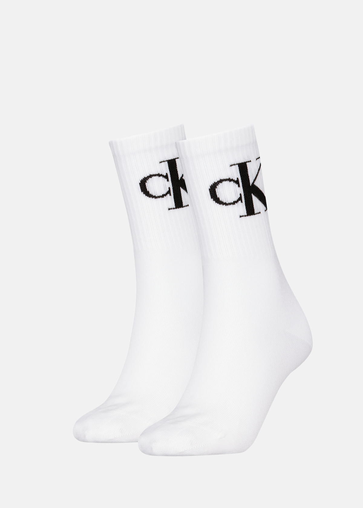 CKJ WOMEN SOCK 2P MONOGRAM