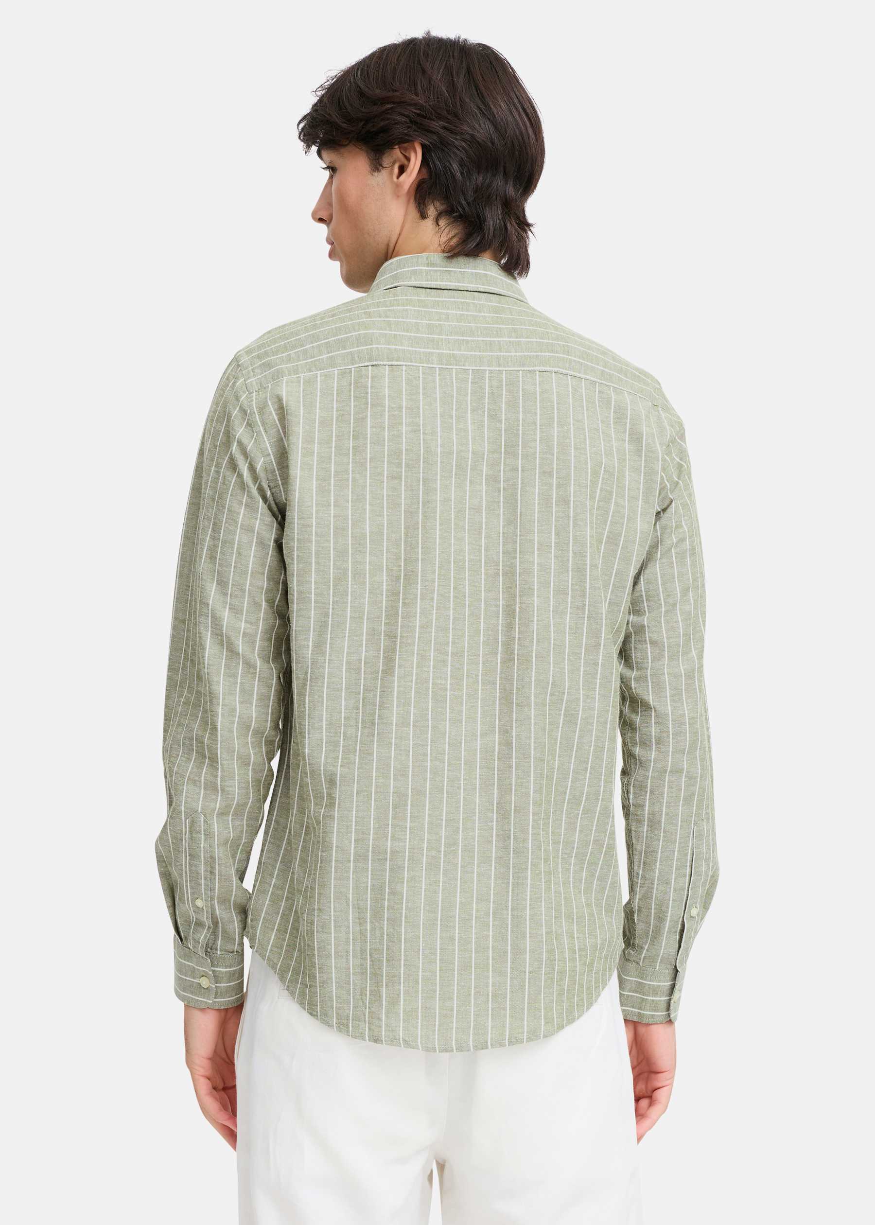 Casual Friday CFANDRÉ LS wide stripe linen byxor herr