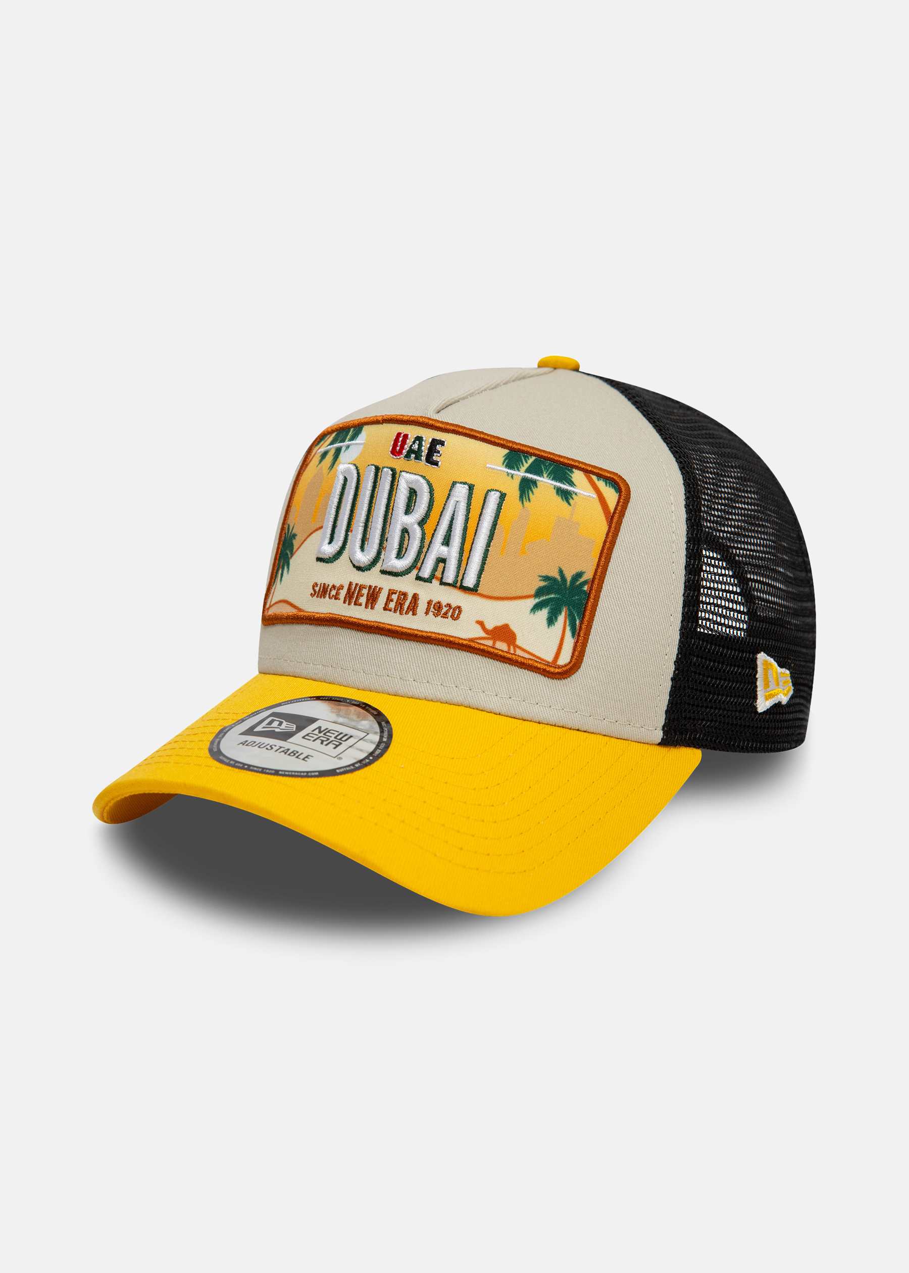 NEW ERA trucker Keps Dubai License Plate Stone/Black/Yellow A-Frame Trucker herr – bild 2