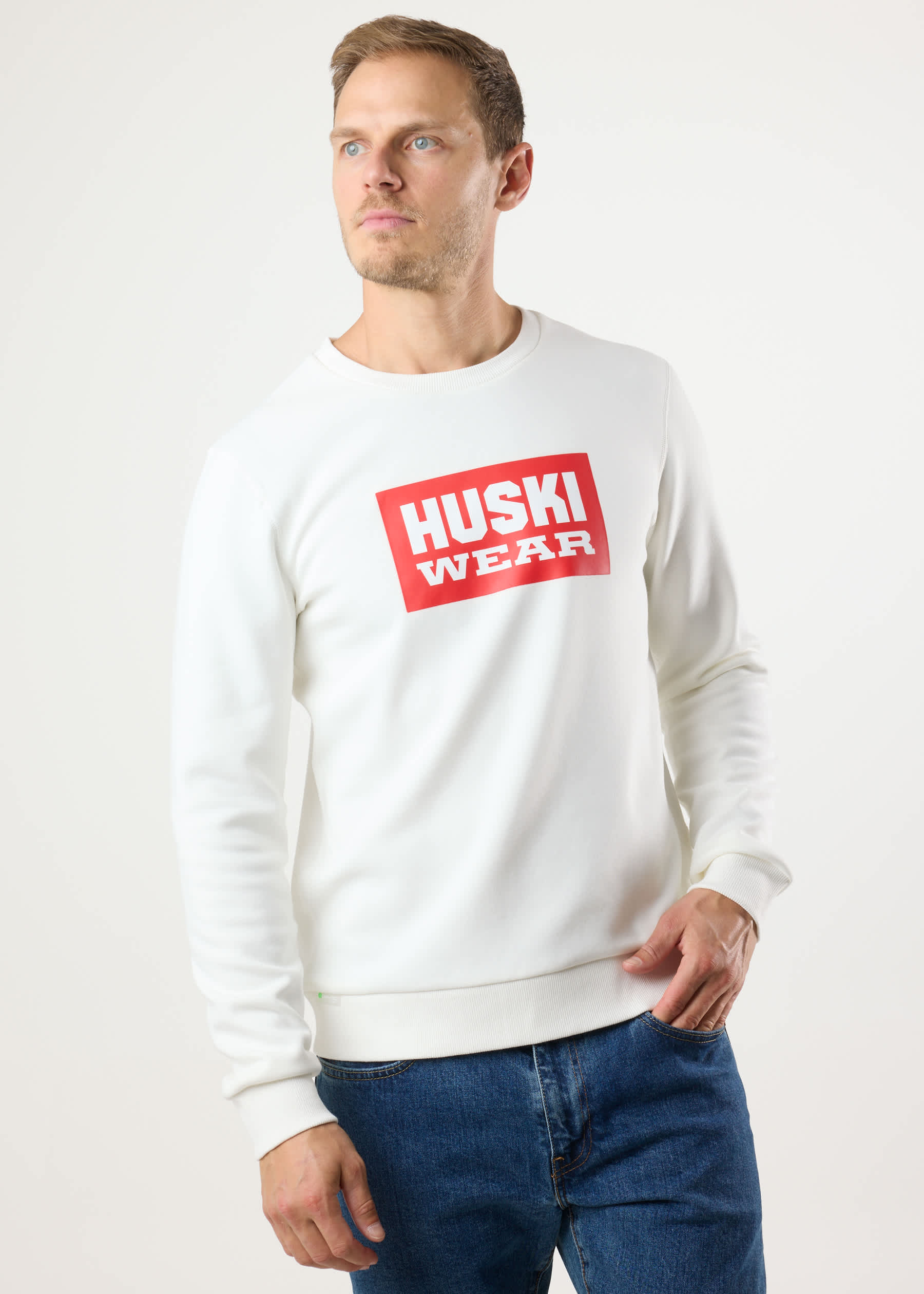 Huski Wear Logo Crew tröjor herr
