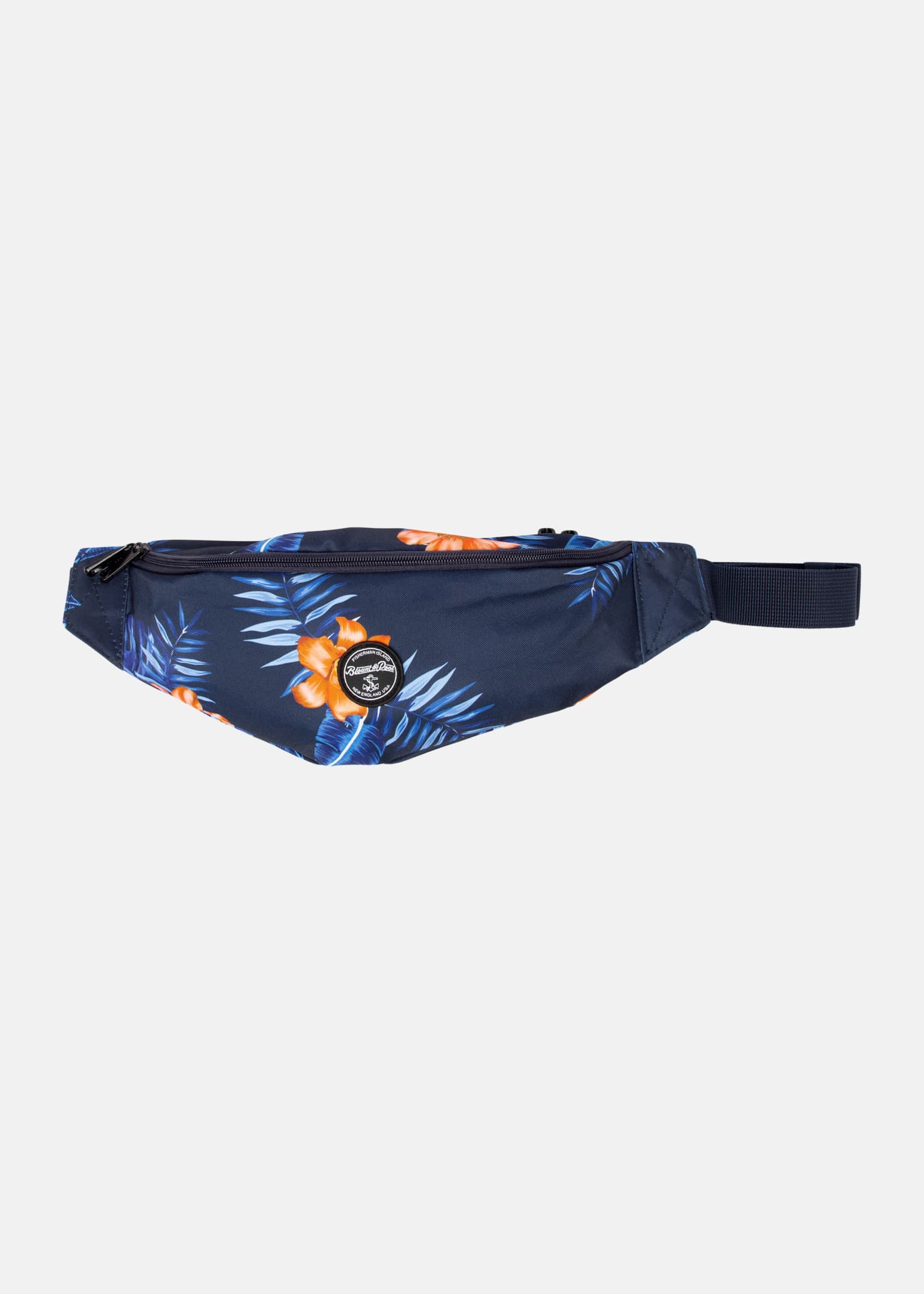 Navy Orange Flower