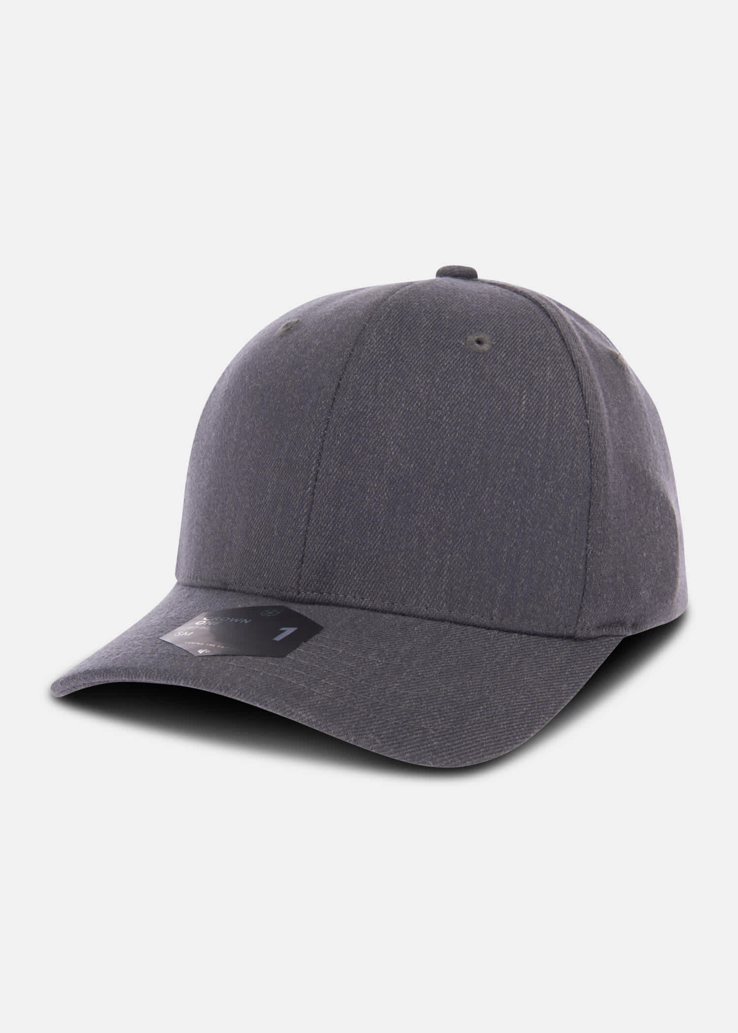 Upfront flexfit Keps Crown 1 Premium Dark Grey Melange Stretch Fit herr – bild 2
