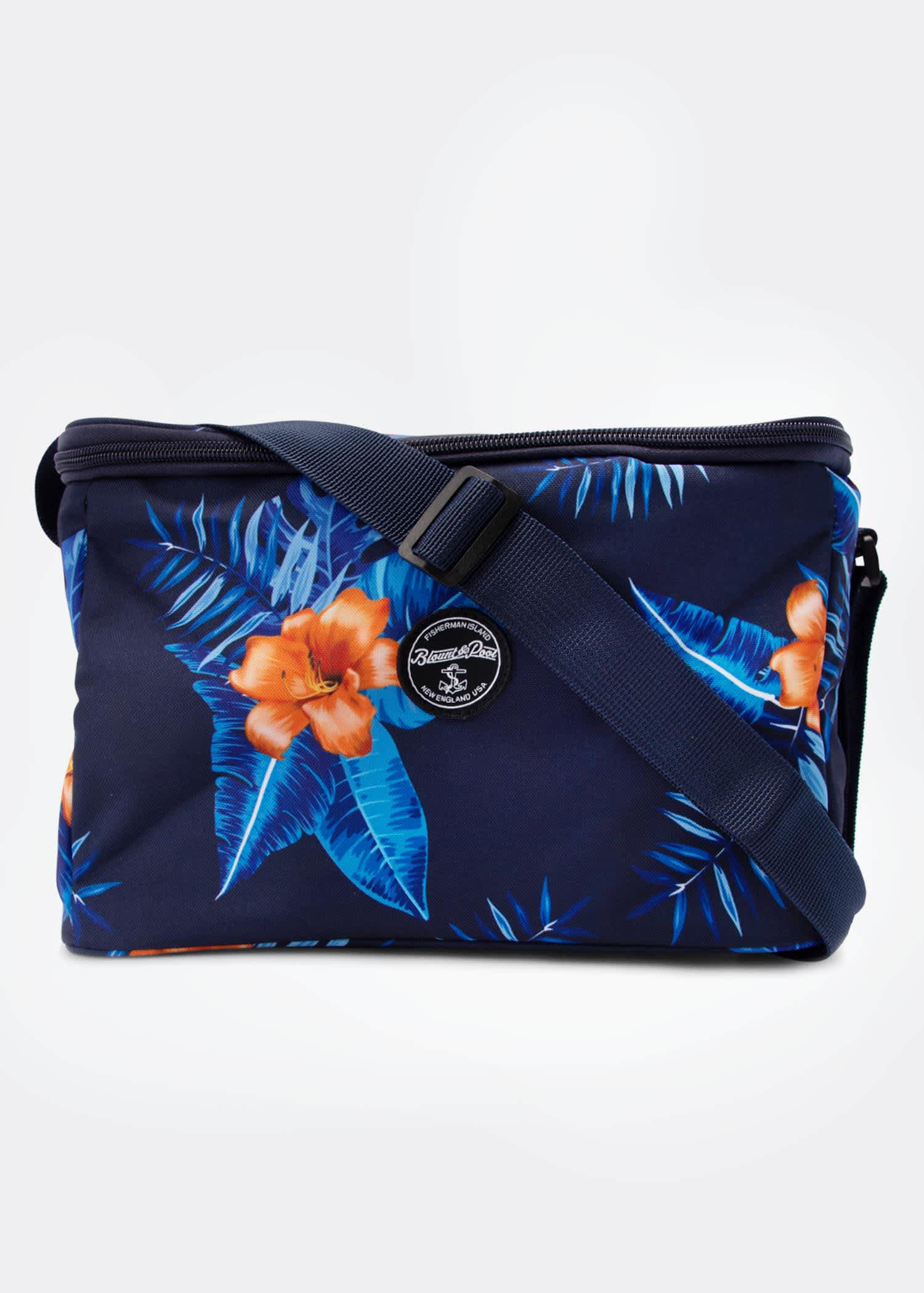 Navy Orange Flower