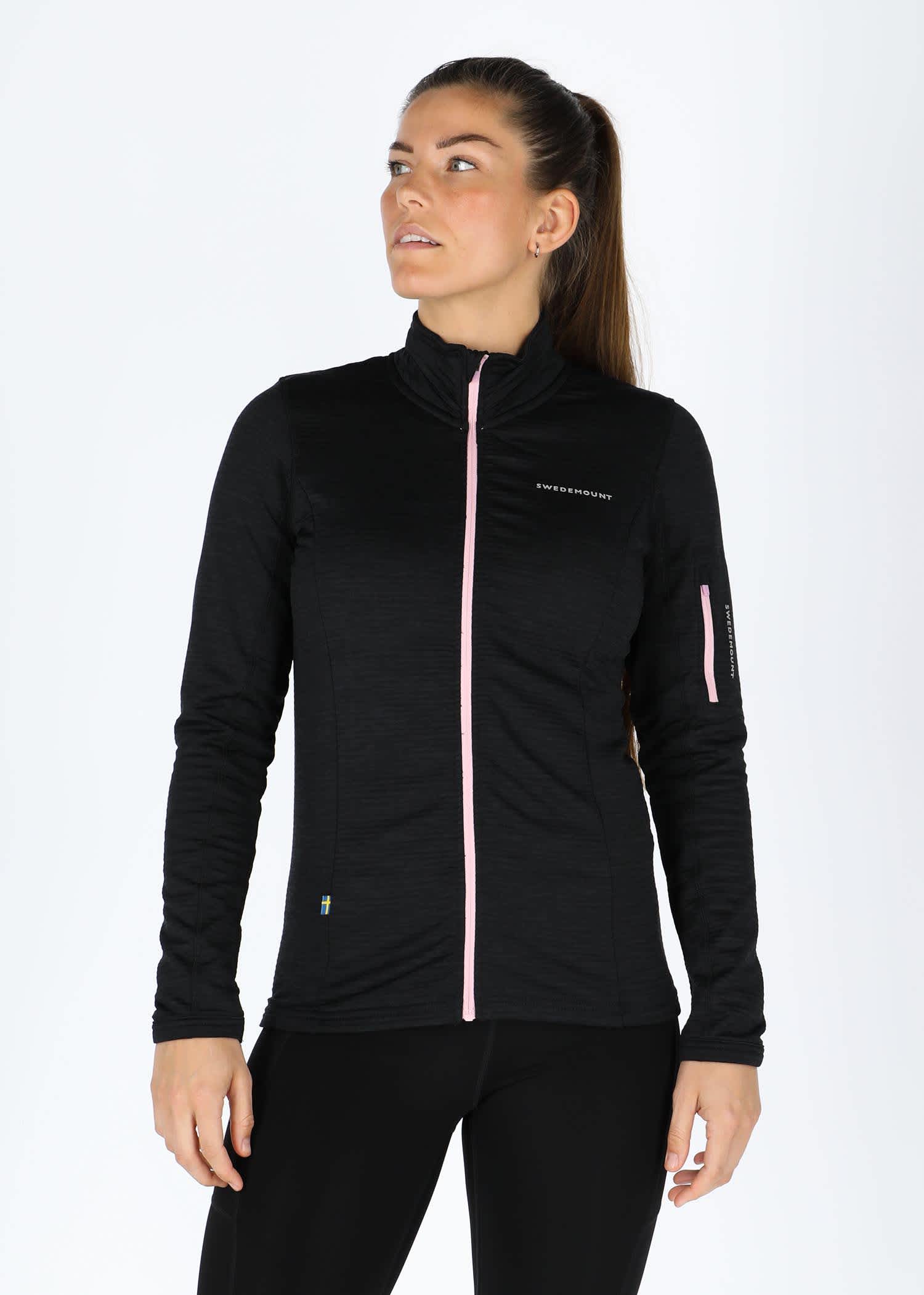 Black Melange/Lt Pink