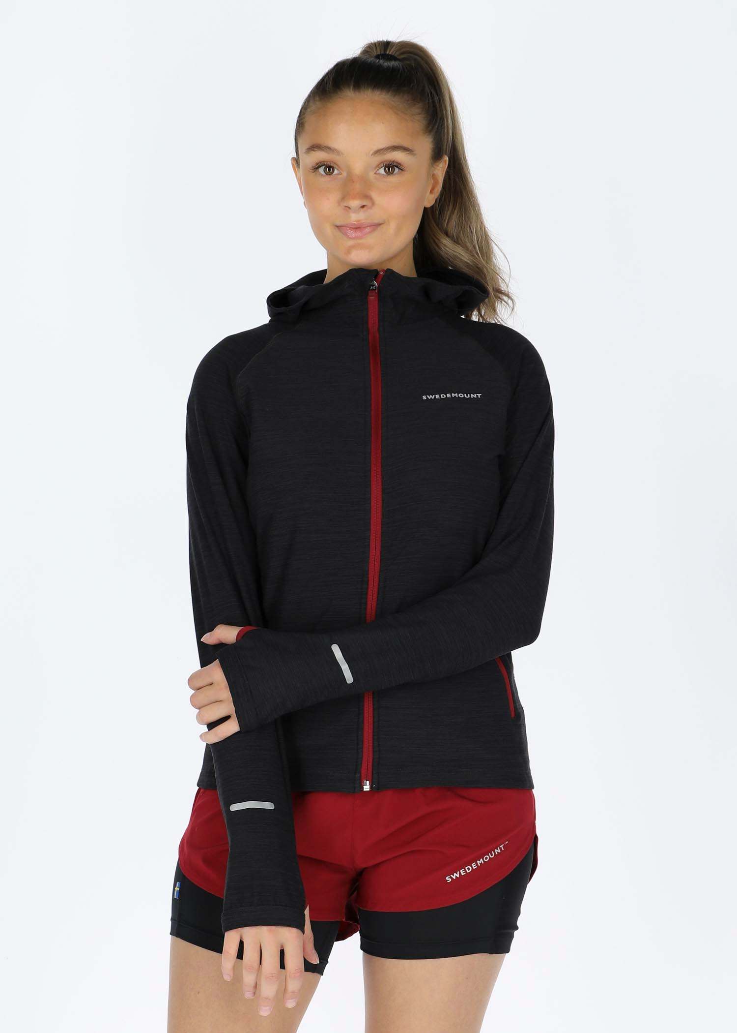 Charcoal Melange/Burgundy