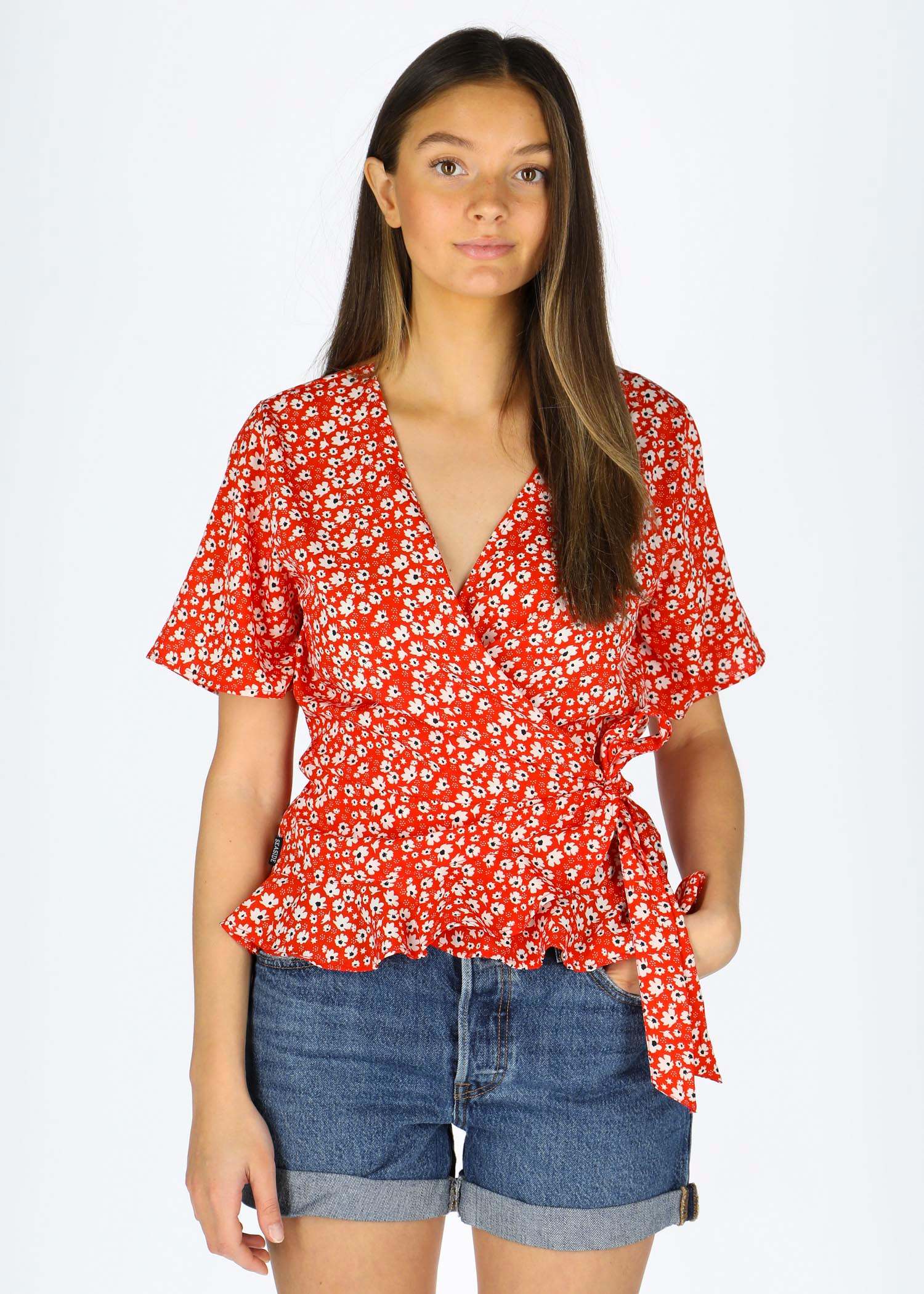 Seaside Sankt Claud Wrap Top skjortor & blusar dam