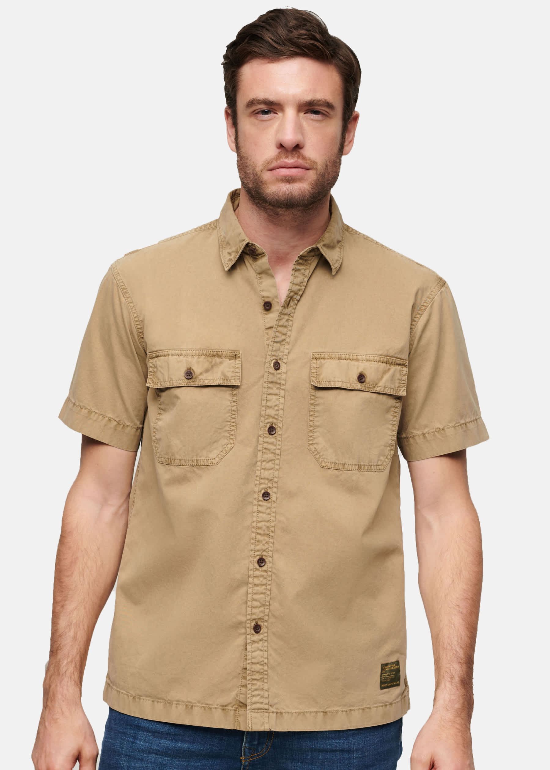 Superdry MILITARY S/S SHIRT skjortor & blusar herr