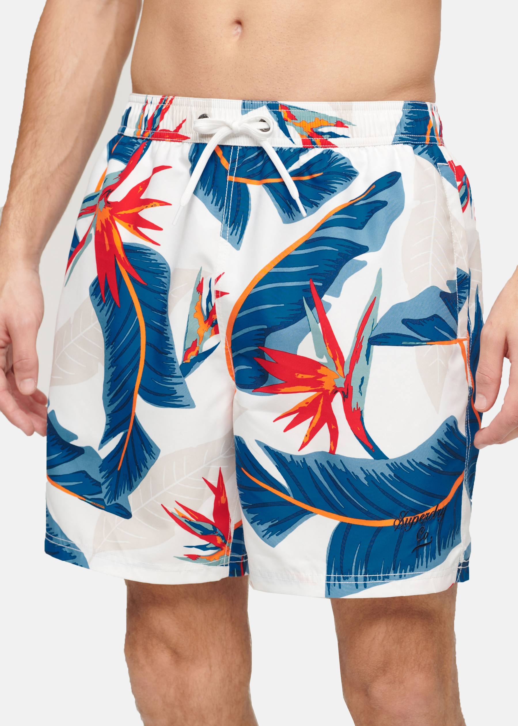 Superdry HAWAIIAN PRINT 17" SWIM SHORT badbyxor herr