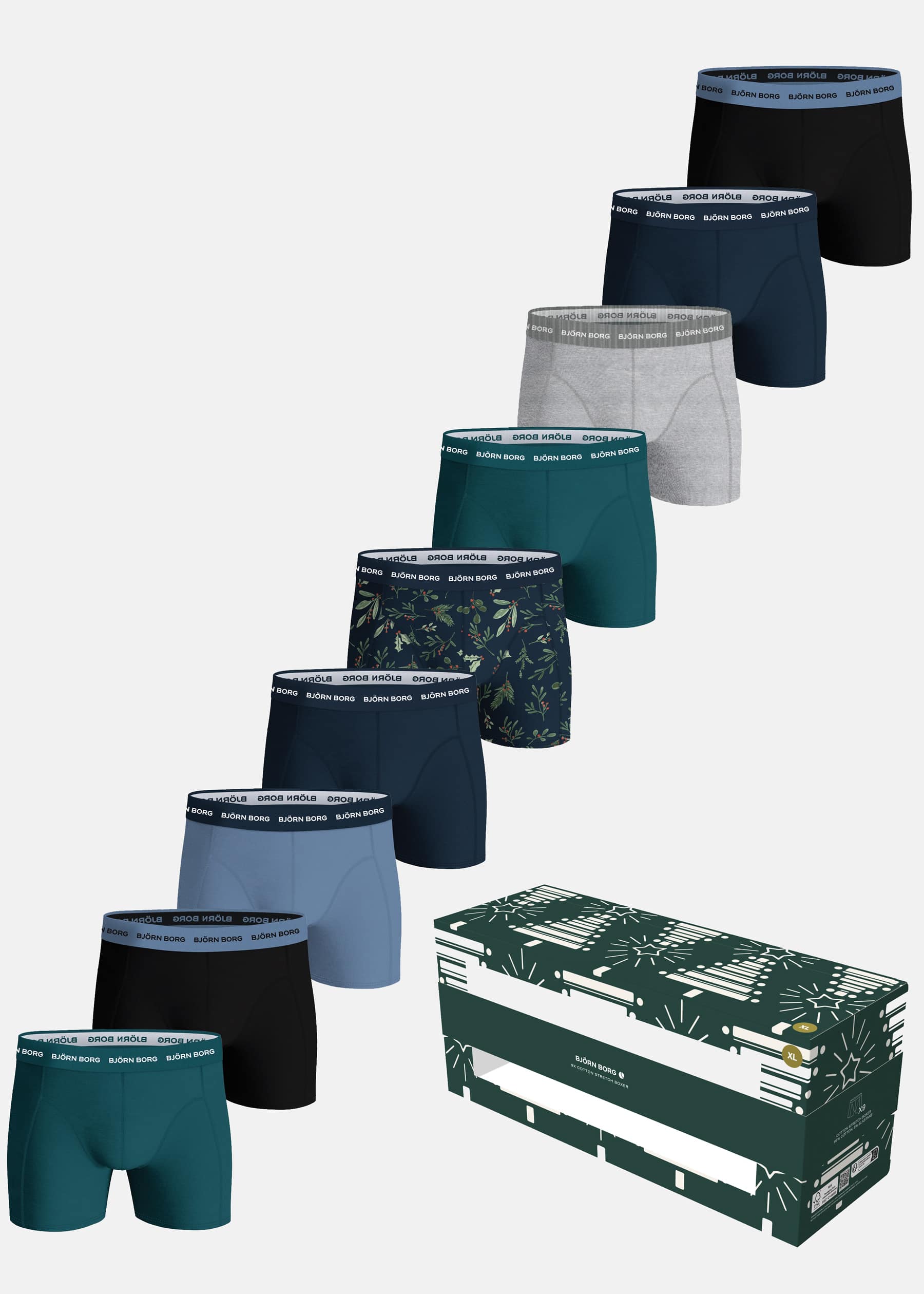 Björn Borg COTTON STRETCH BOXER 9p kalsonger herr