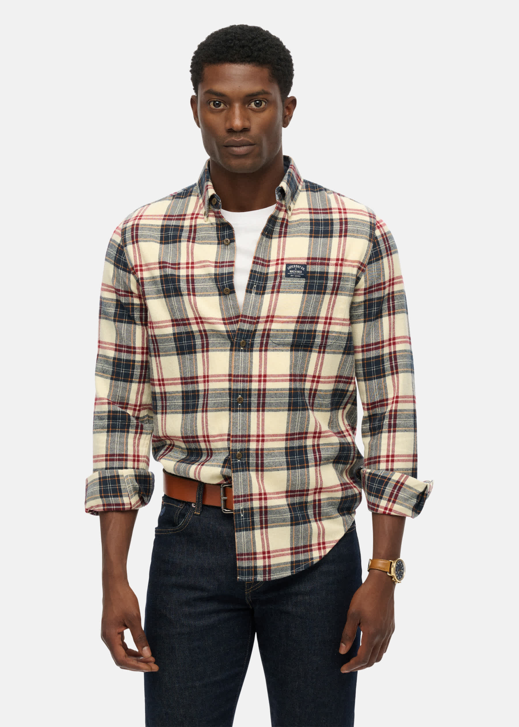 Peyton Check White