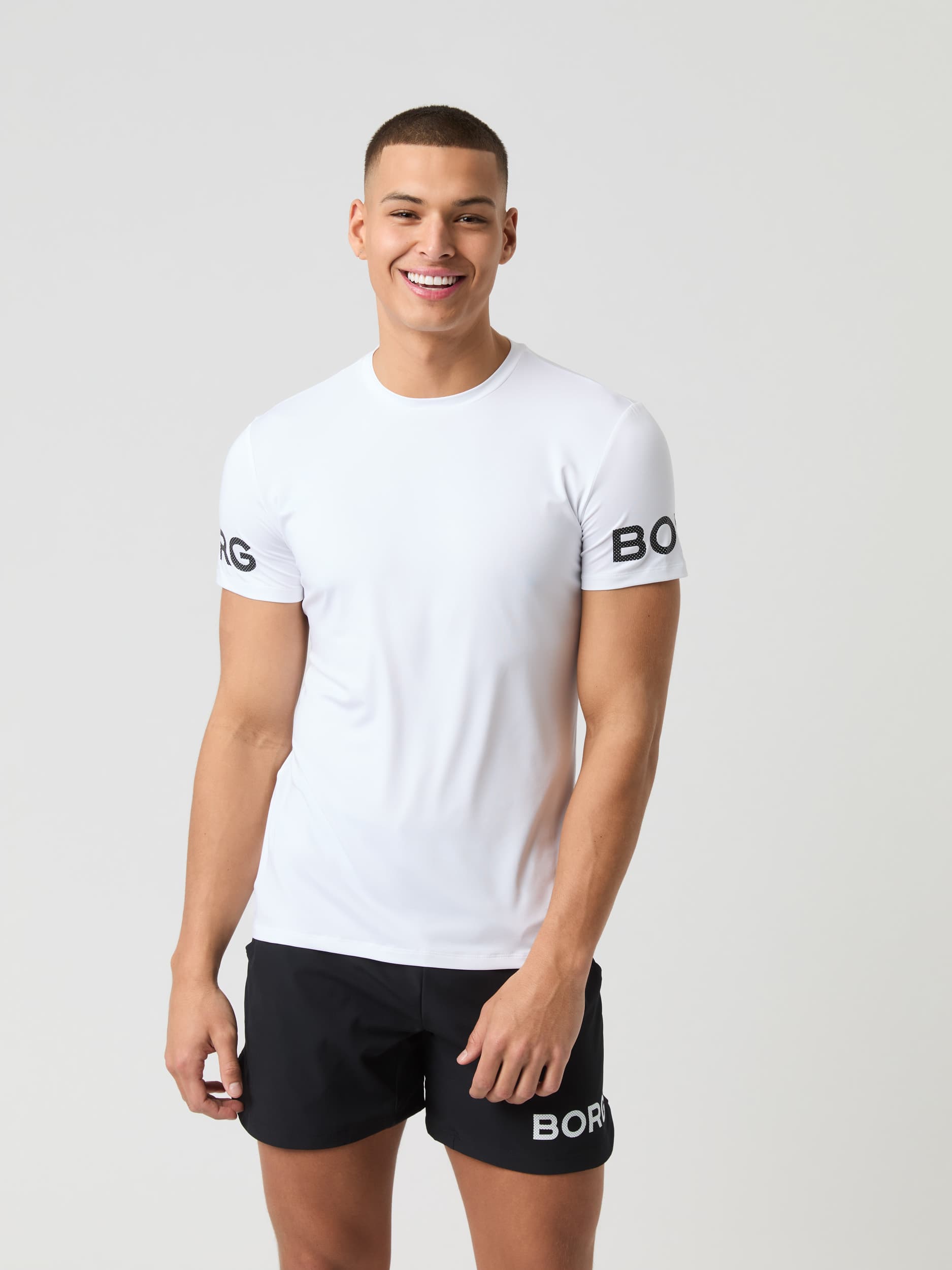 Björn Borg Men's Borg T-Shirt Black Beauty/Red – bild 3