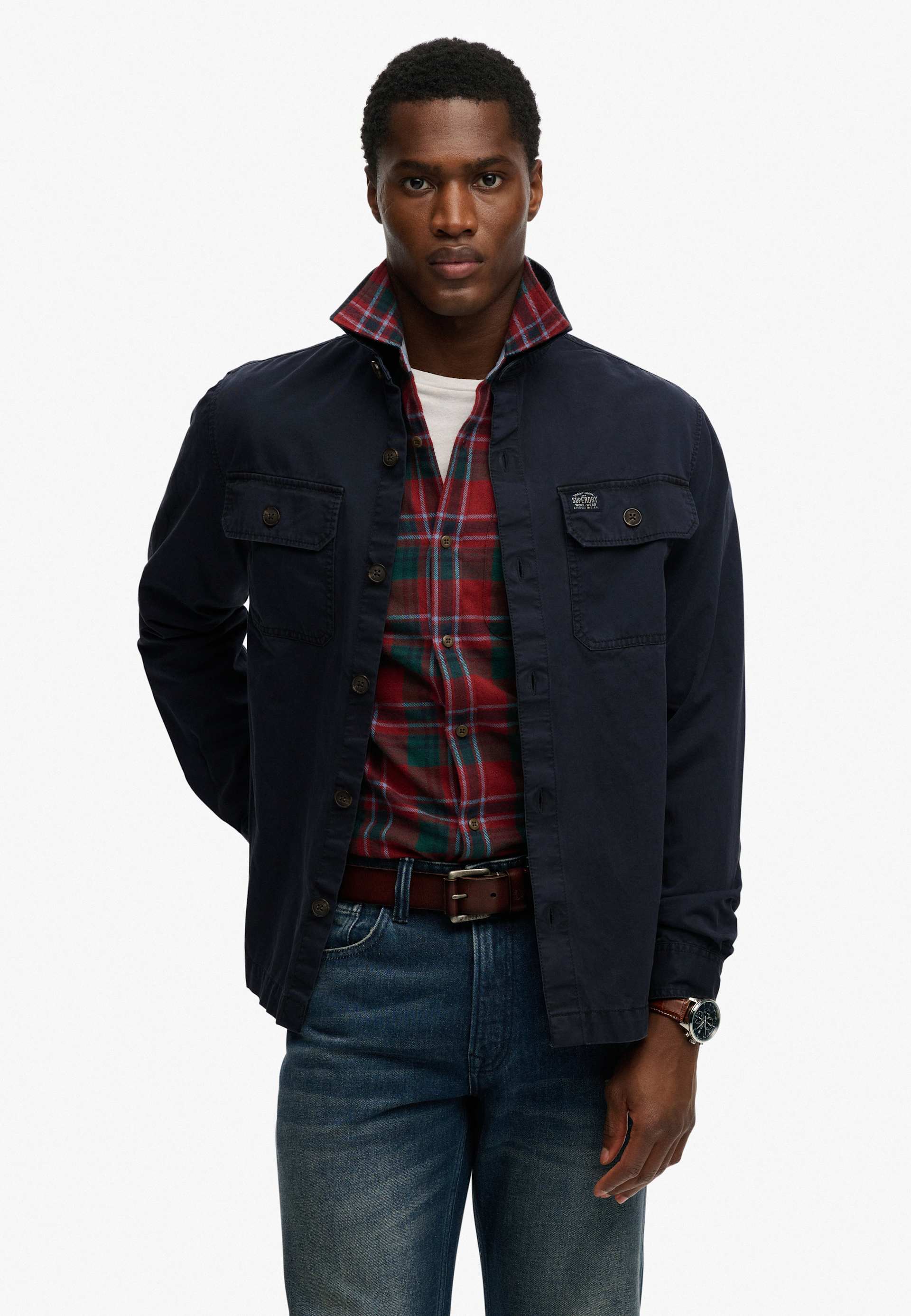Superdry 2 POCKET OVERSHIRT skjortor & blusar herr