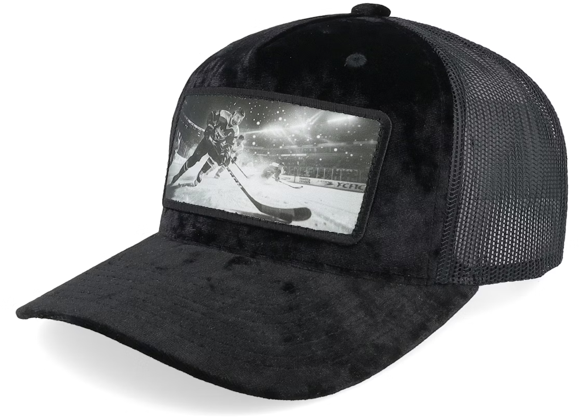 Calza Pennello trucker Keps Ice Hockey Player Patch Velvet Black A.frame Trucker herr – bild 2