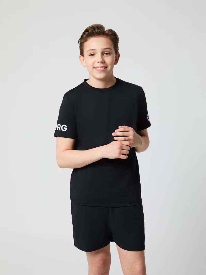 Björn Borg Men's Borg T-Shirt Black Beauty/Red – bild 4